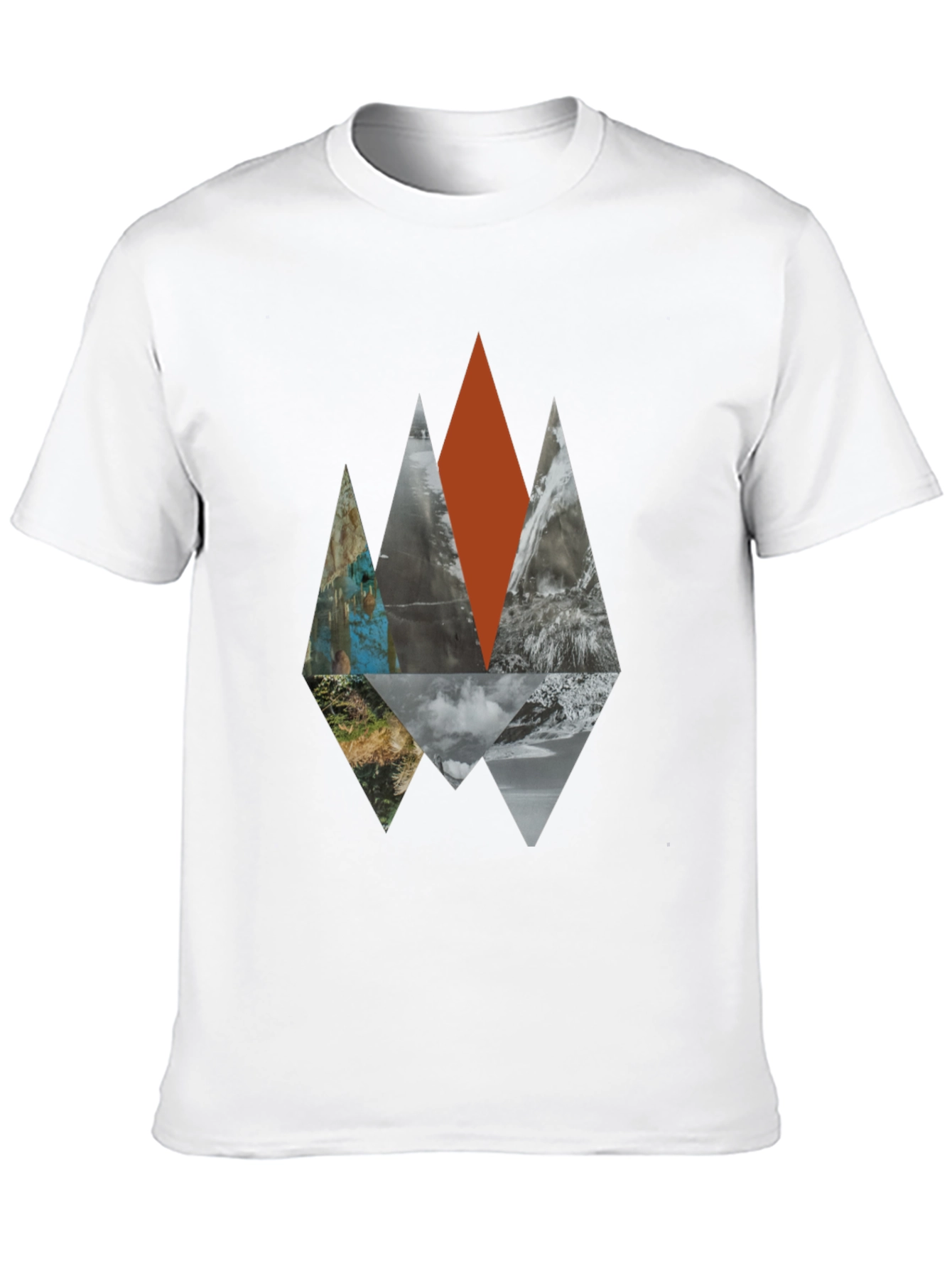 Geometric Mountainscape Black Graphic Tee