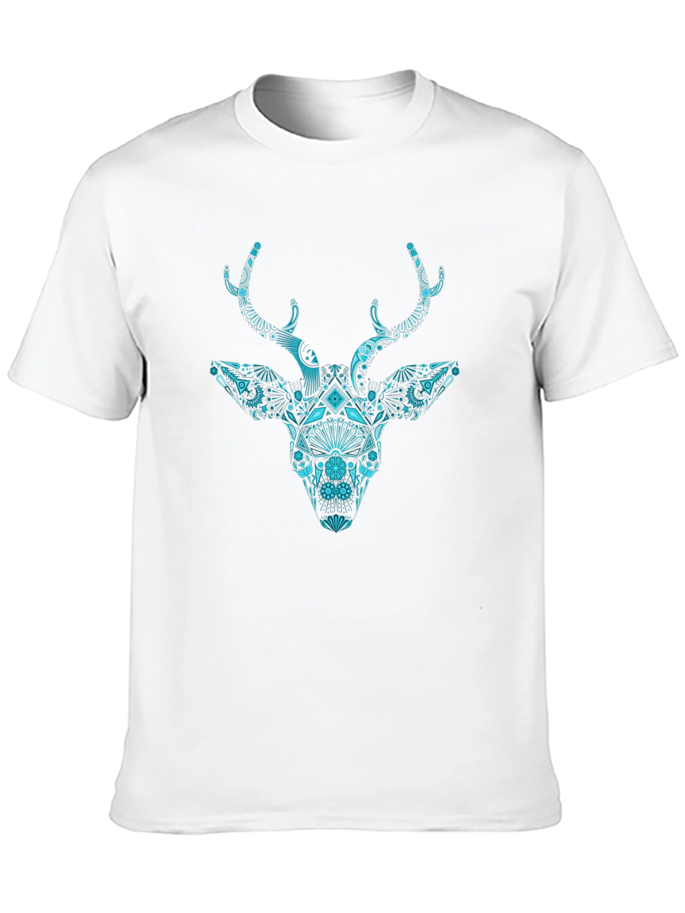 Intricate Deer Graphic Black T-Shirt