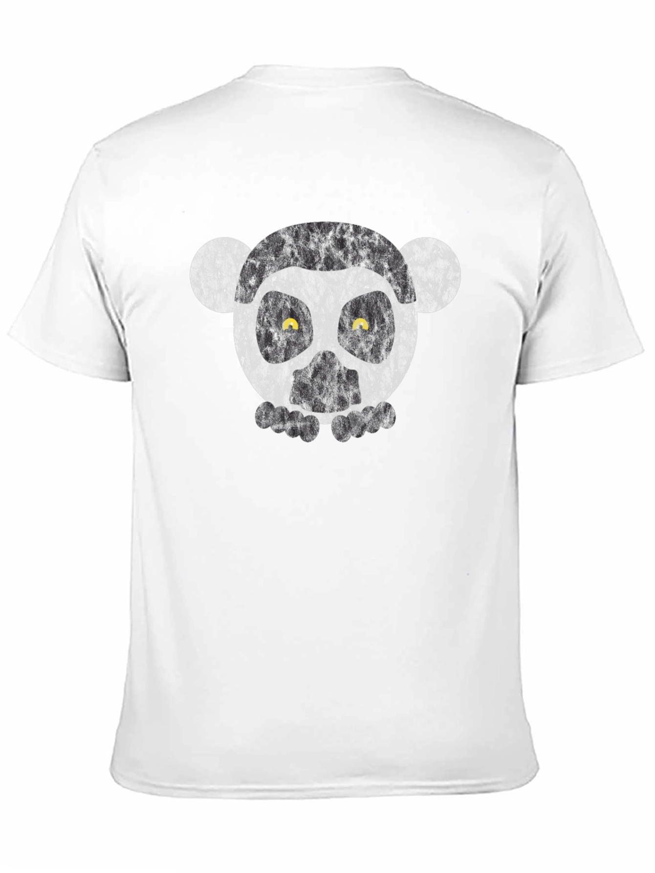 Black T-Shirt with Lemur Face Graphic