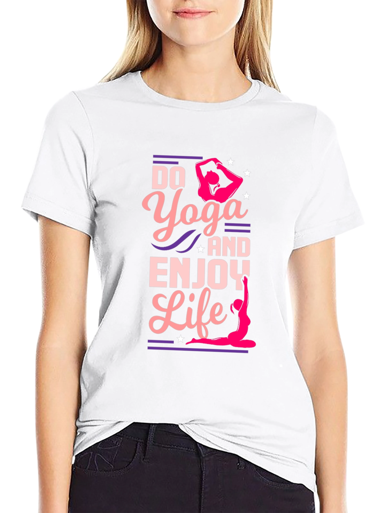 Yoga Life Black Graphic Tee