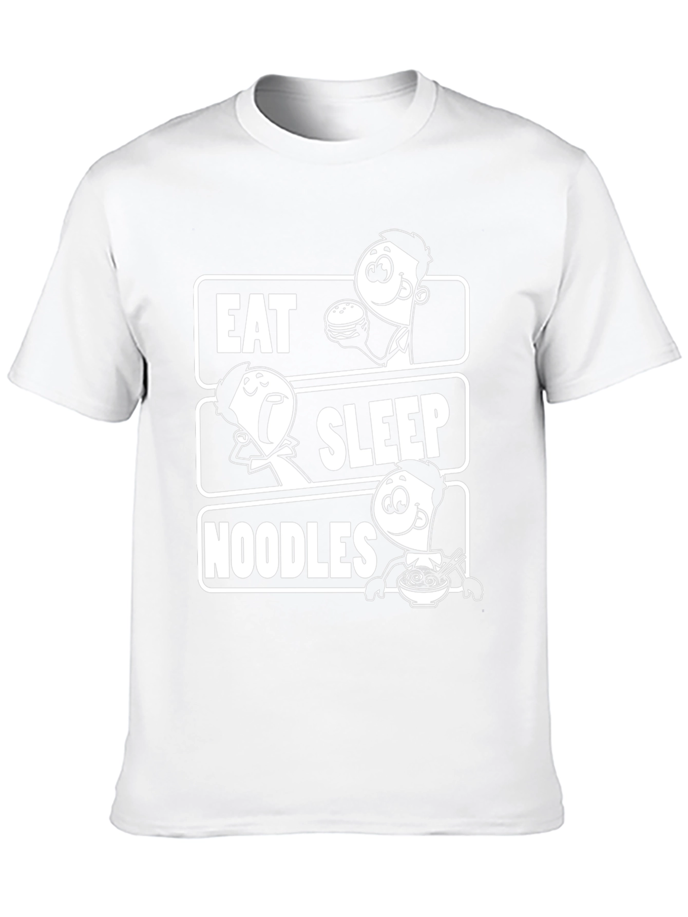 Eat Sleep Noodles Graphic Tee - Black Unisex T-Shirt