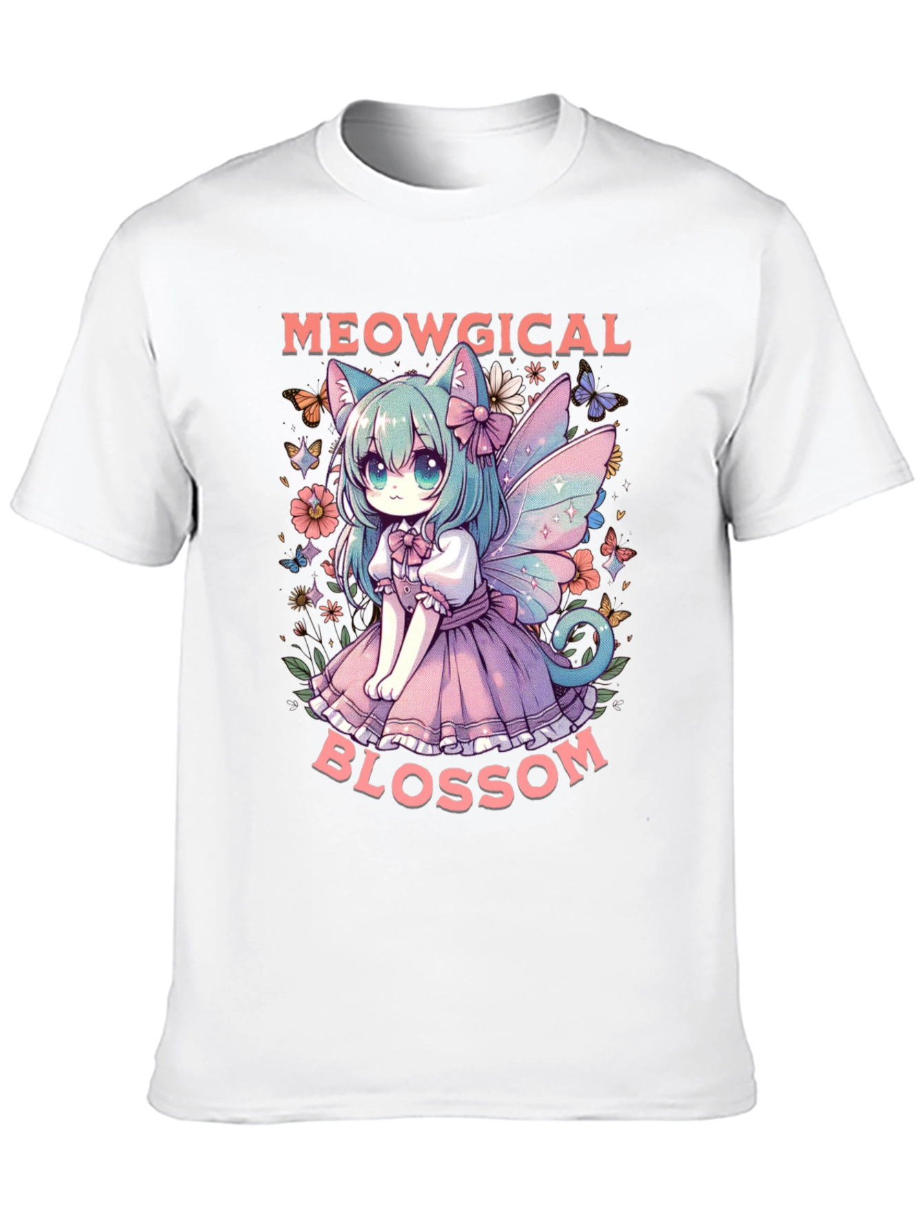 Meowgical Blossom Graphic Tee