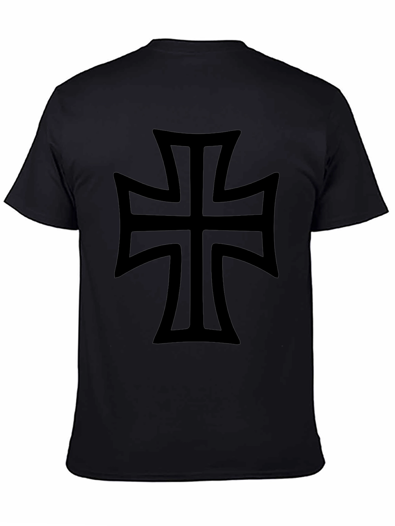 Black Iron Cross Graphic T-Shirt - Classic Design