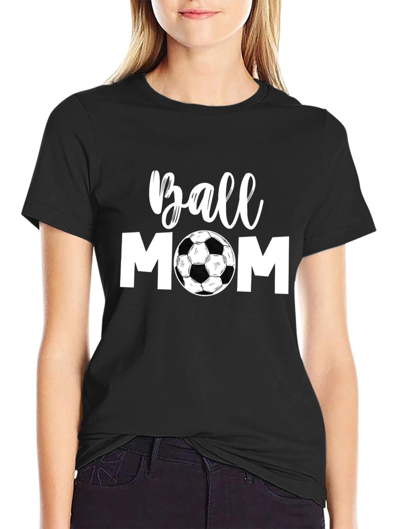 Ball Mom T-Shirt - Soccer Design