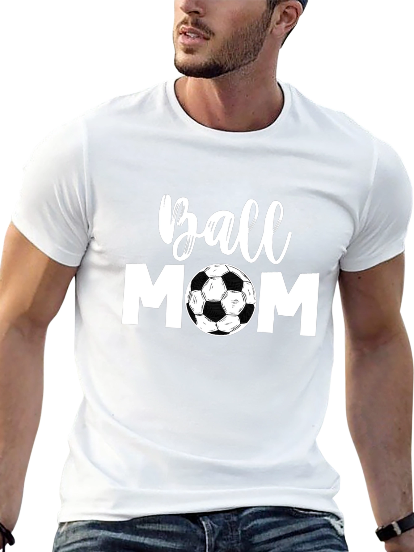 Ball Mom T-Shirt - Soccer Design