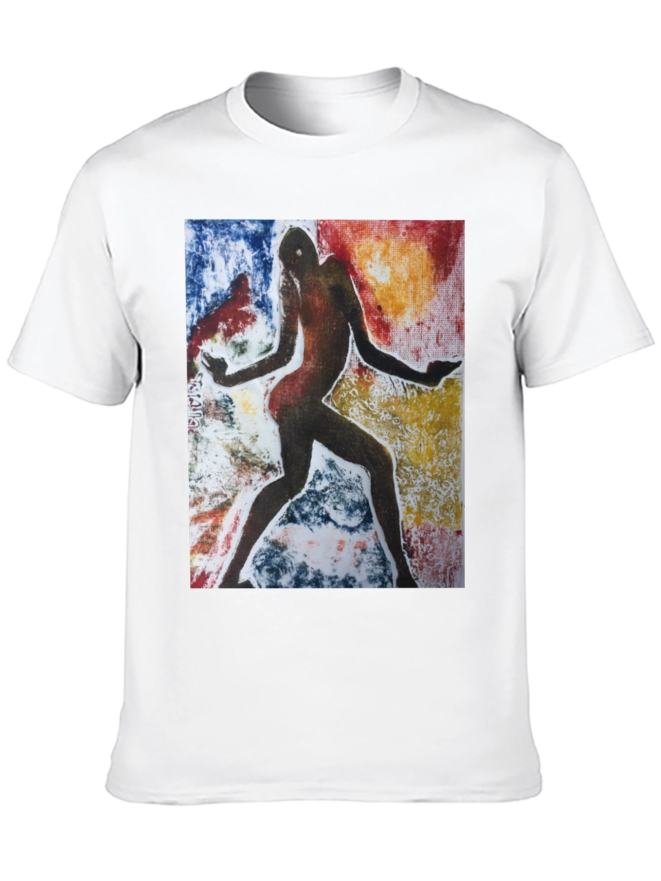 Abstract Figure Graphic Black Tee