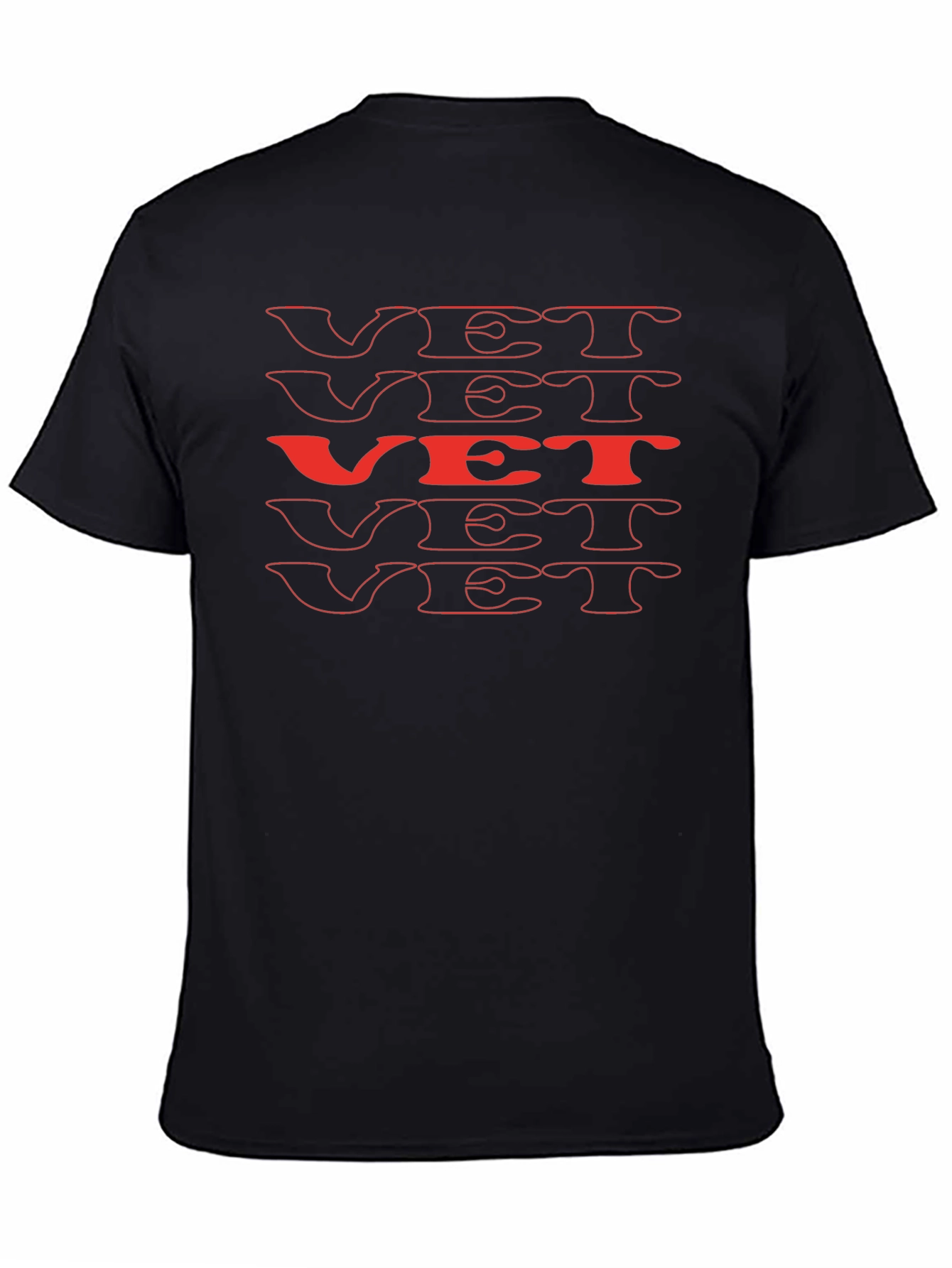 Retro VET Stacked Design T-Shirt