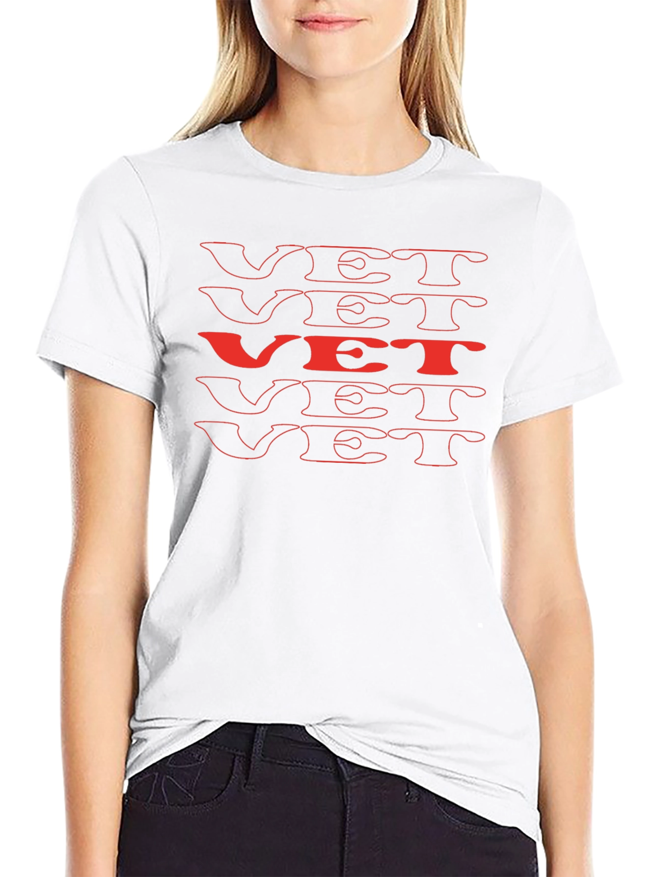 Retro VET Stacked Design T-Shirt