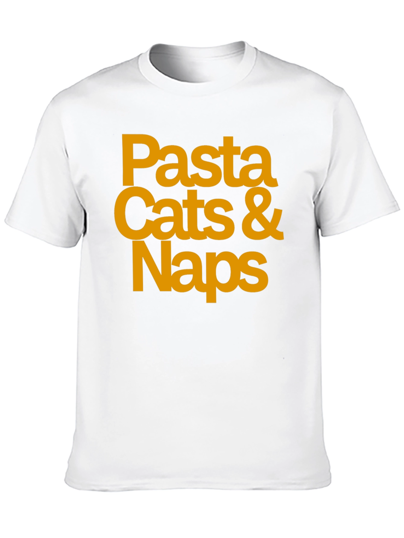 Pasta Cats & Naps Black Graphic T-Shirt