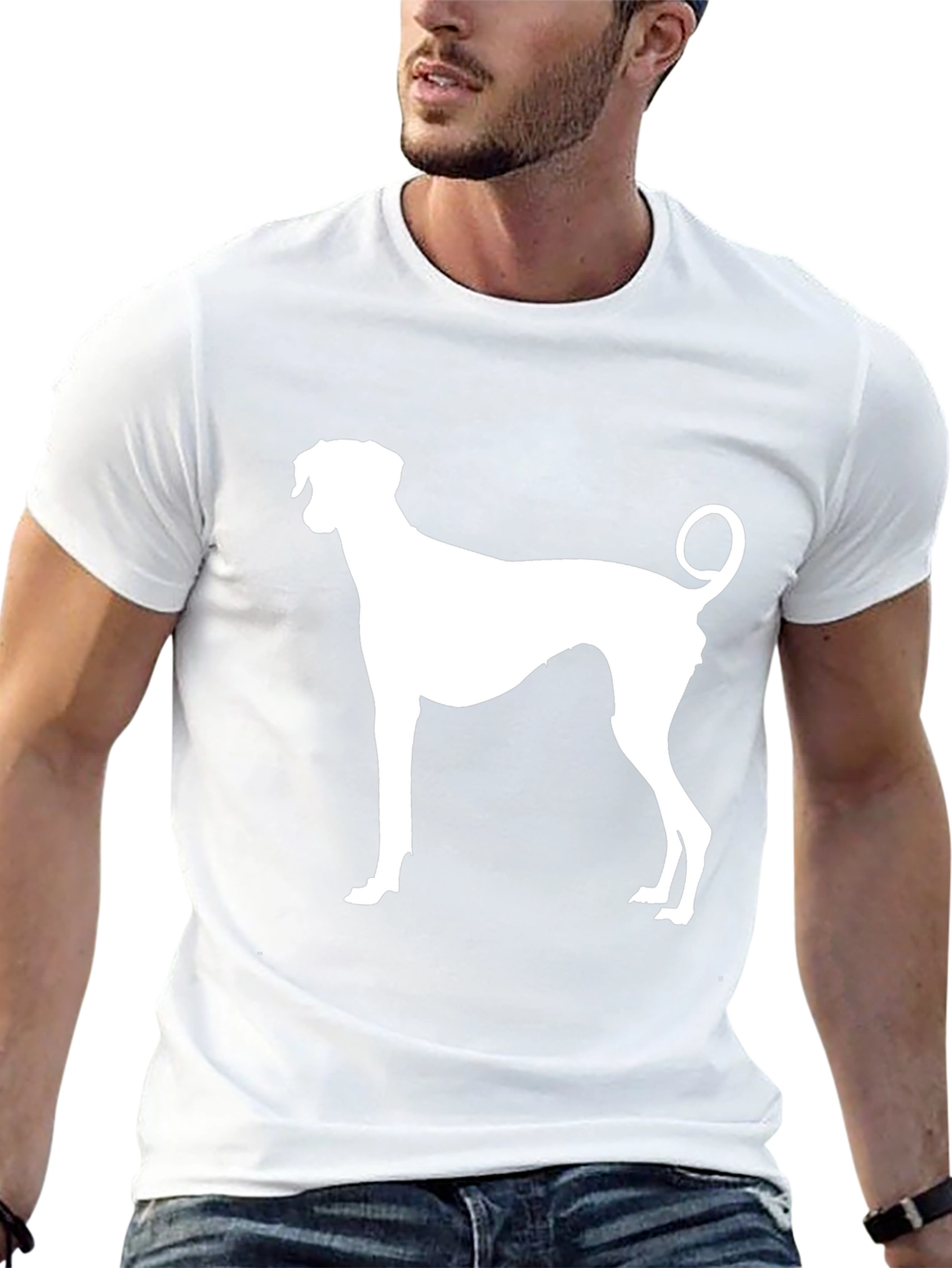 Dog Silhouette Black T-Shirt