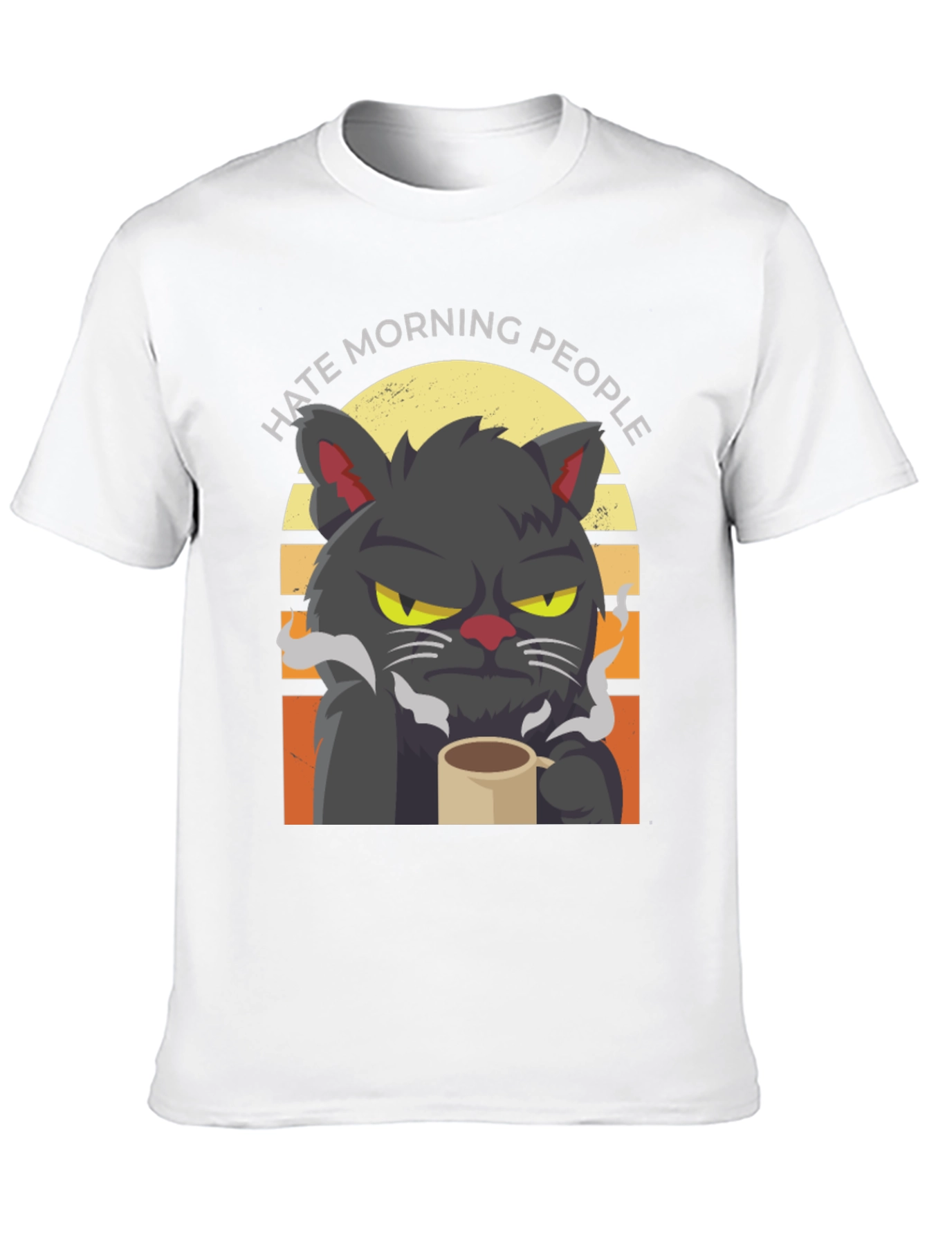 Hate Morning People Grumpy Cat Coffee T-Shirt