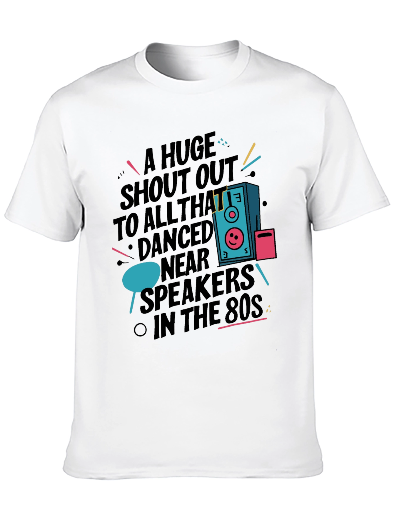 Retro 80s Speaker Graphic T-Shirt