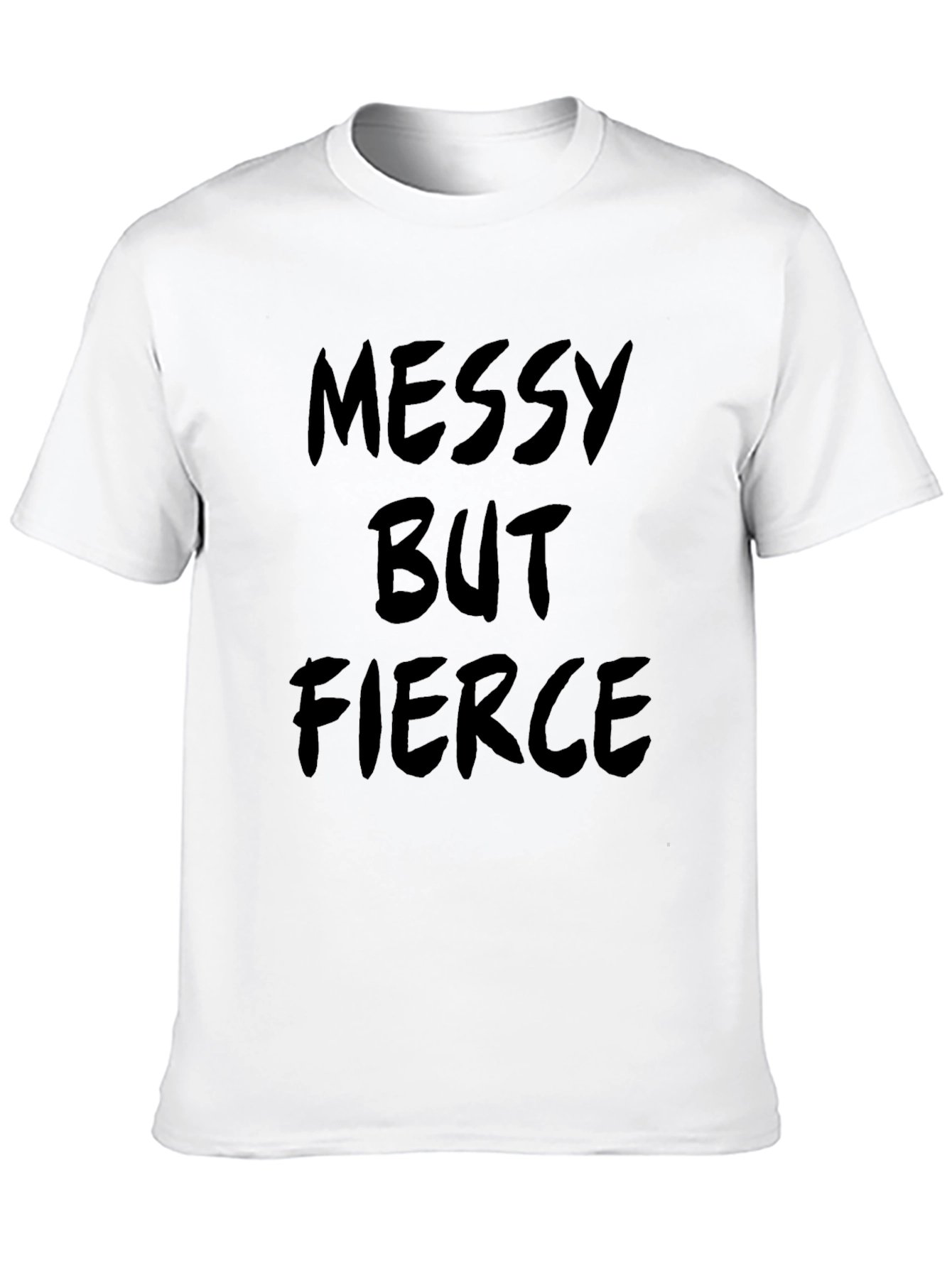 Messy But Fierce Graphic Tee - Black