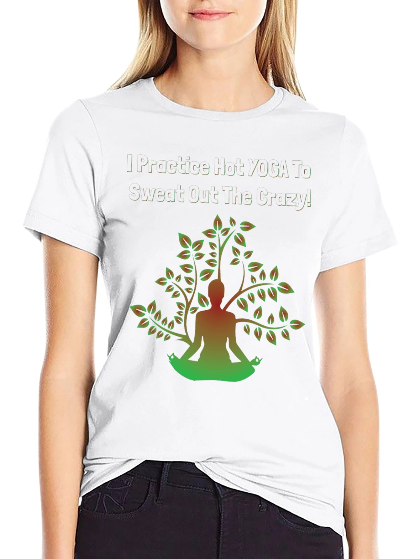 Yoga Crazy Sweat T-Shirt - Mens Graphic Tee