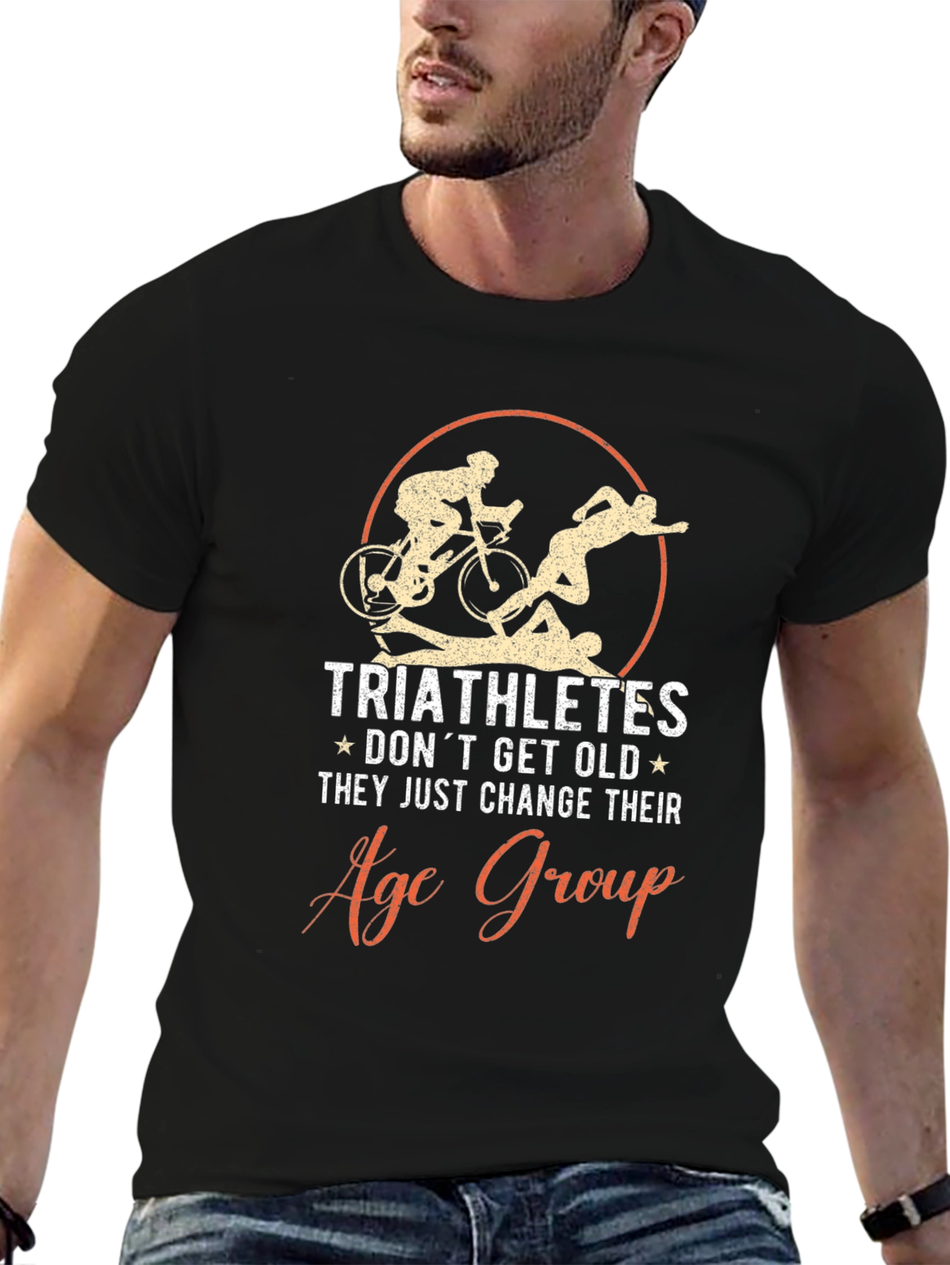 Triathlete Age Group Black Graphic Tee