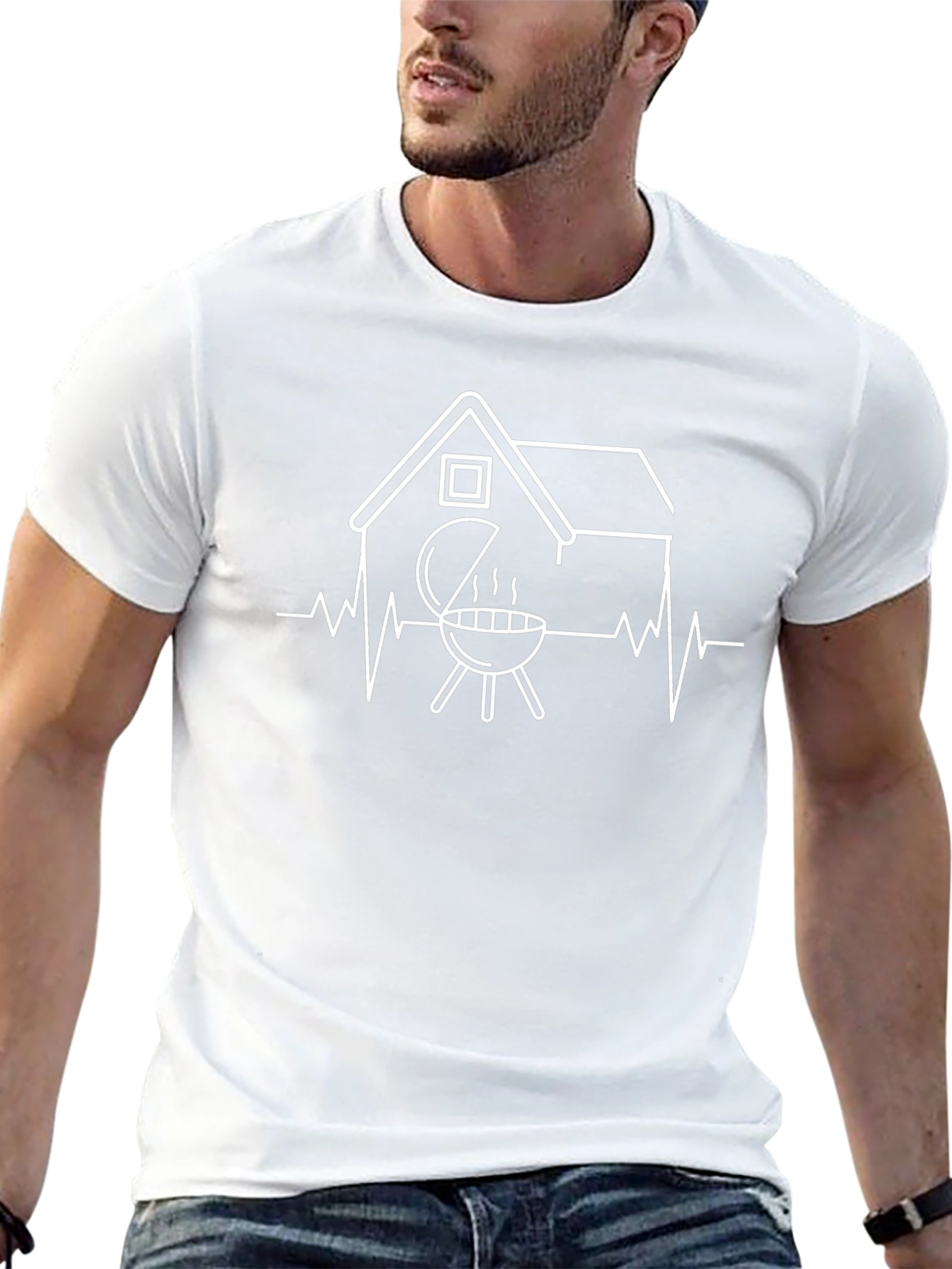 BBQ Heartbeat T-Shirt - Grilling & Home Life