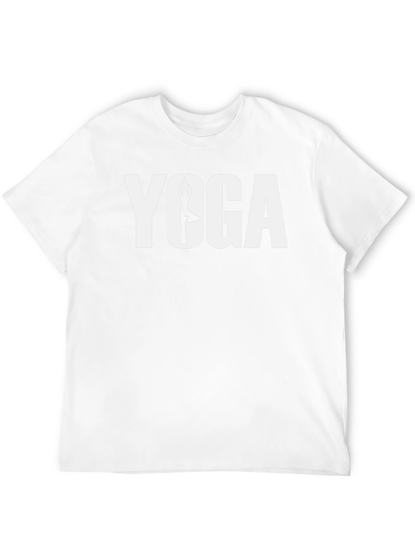 Yoga Pose Graphic Tee - Black Cotton T-Shirt