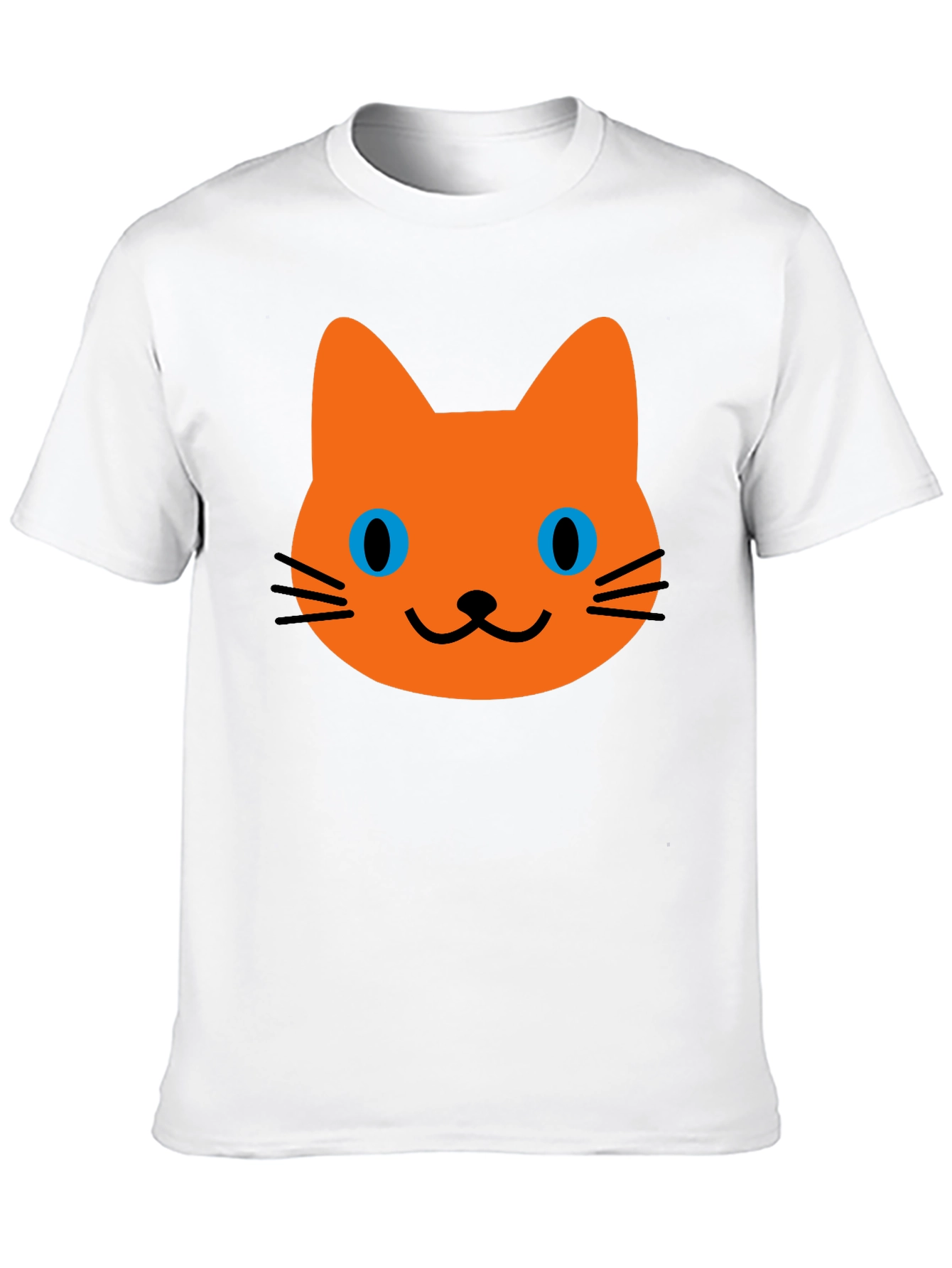 Cat Face Graphic Black T-Shirt