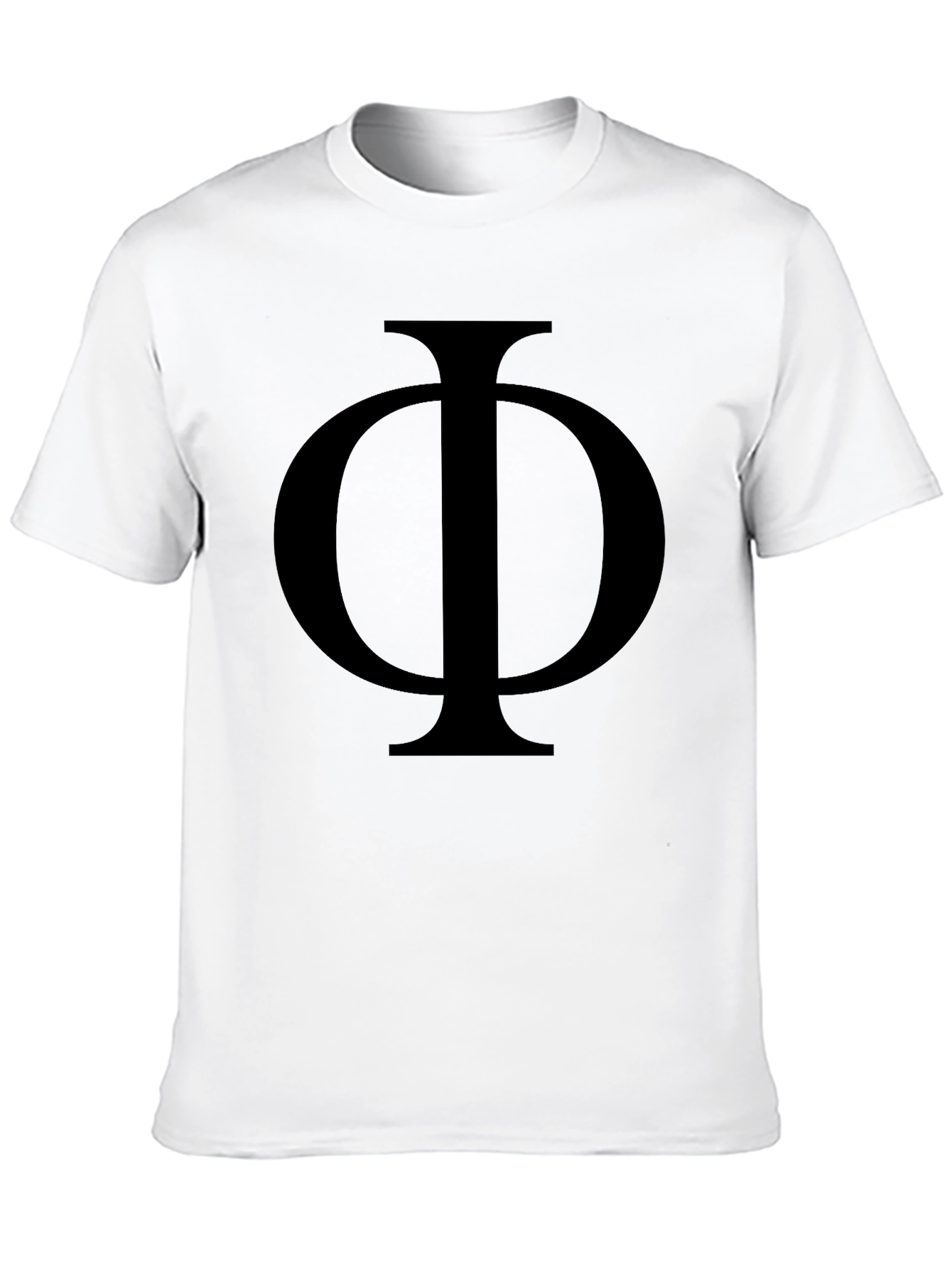 Bold Phi Symbol Black T-Shirt