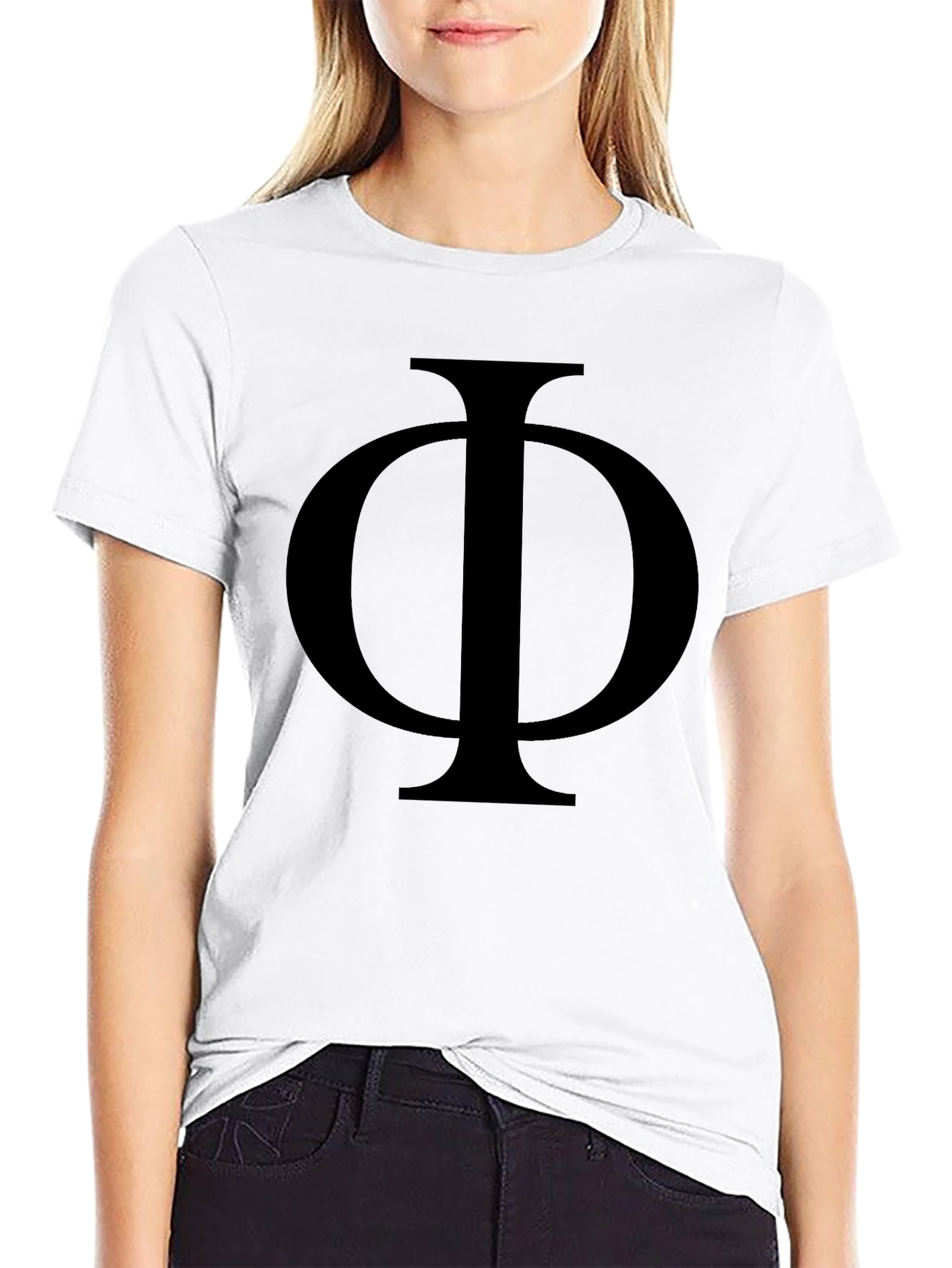 Bold Phi Symbol Black T-Shirt
