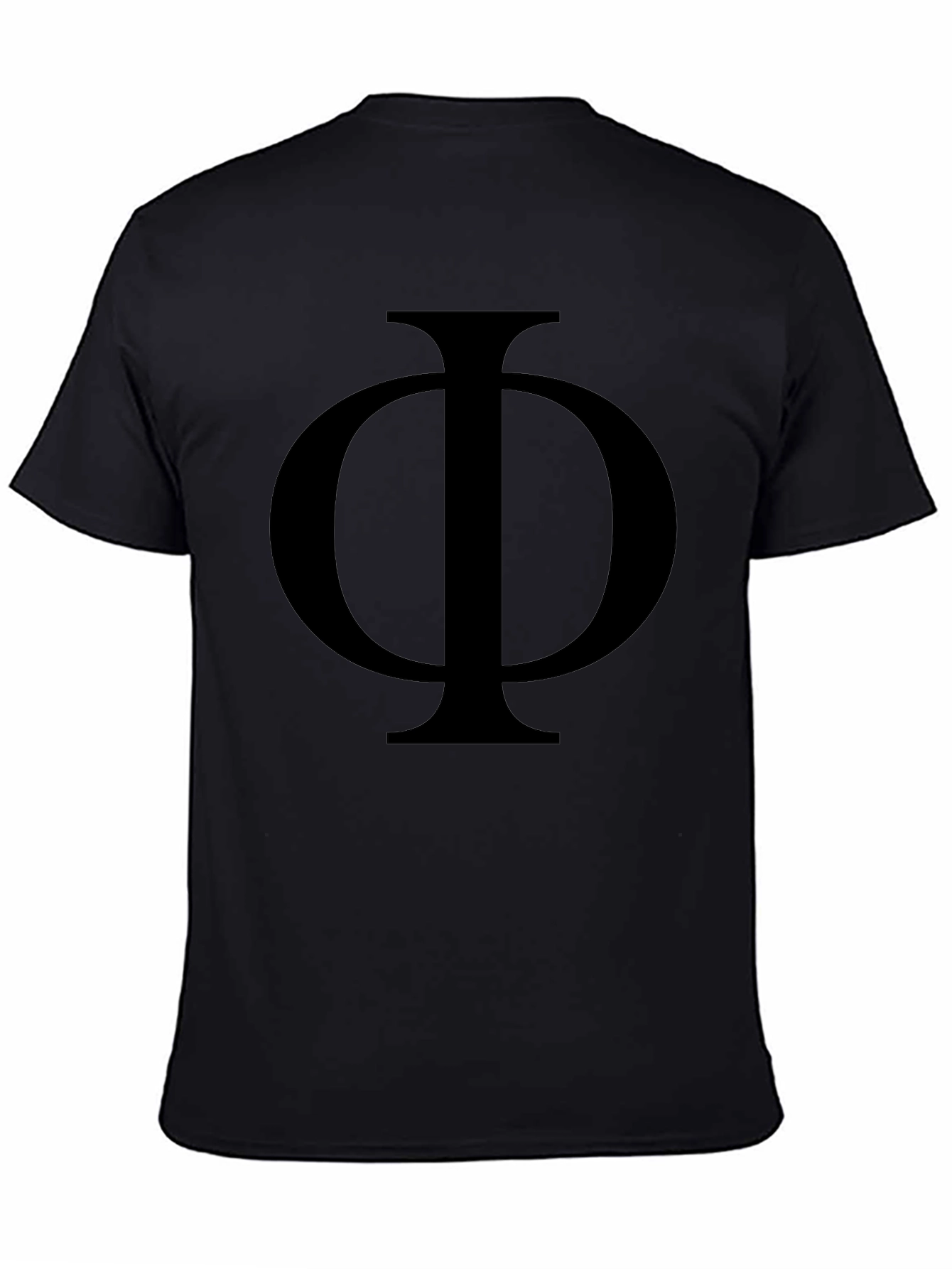 Bold Phi Symbol Black T-Shirt