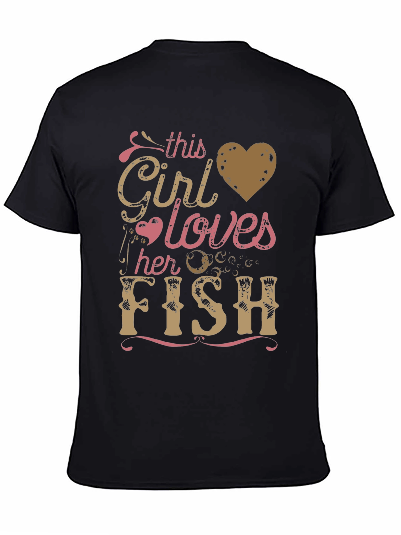 This Girl Loves Her Fish Graphic T-Shirt