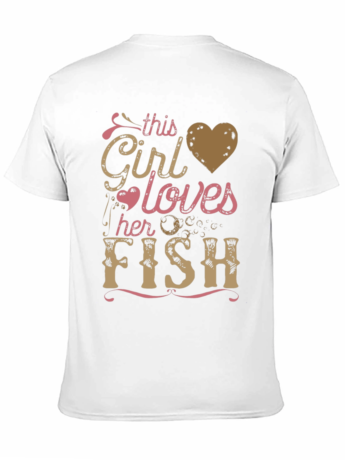 This Girl Loves Her Fish Graphic T-Shirt