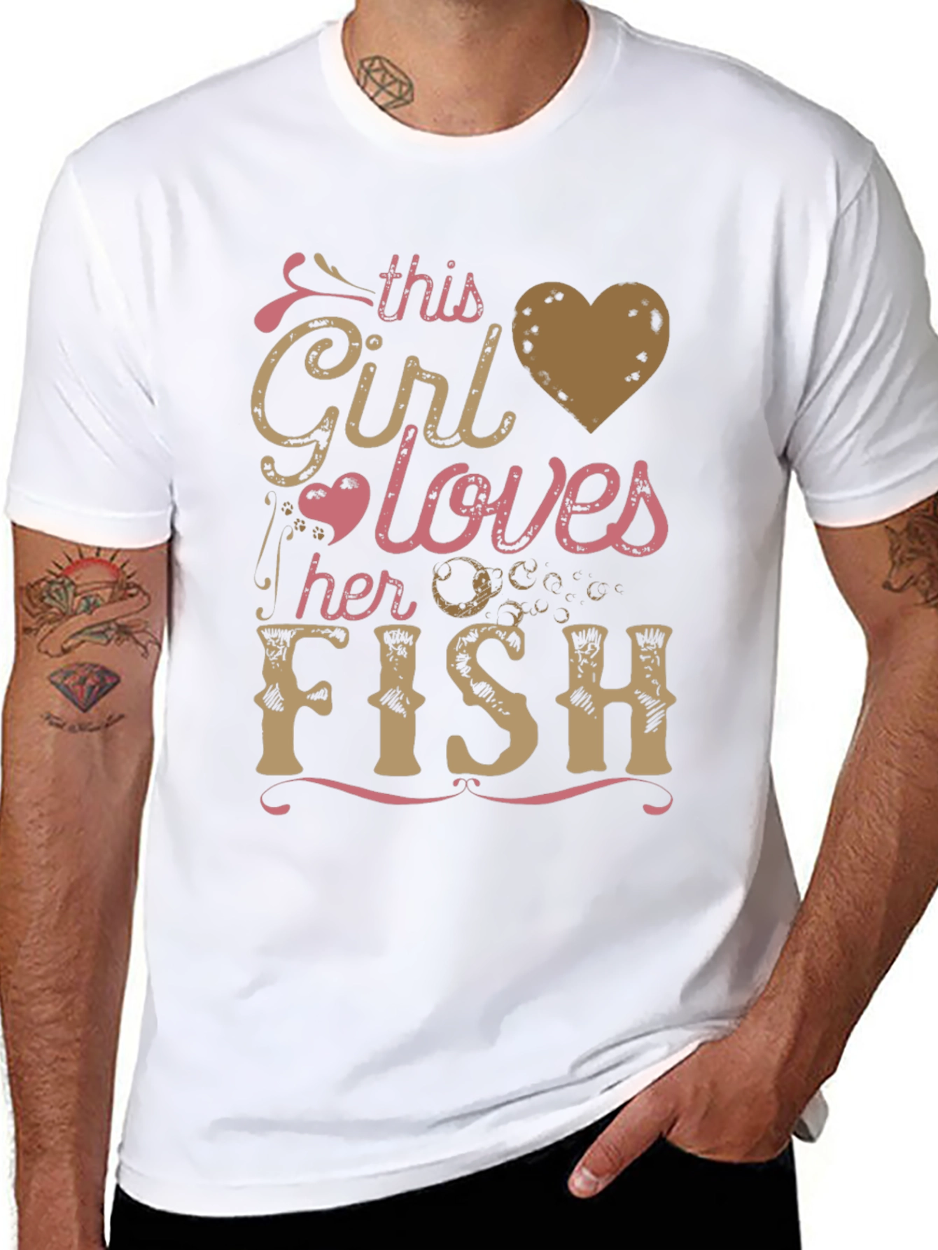 This Girl Loves Her Fish Graphic T-Shirt