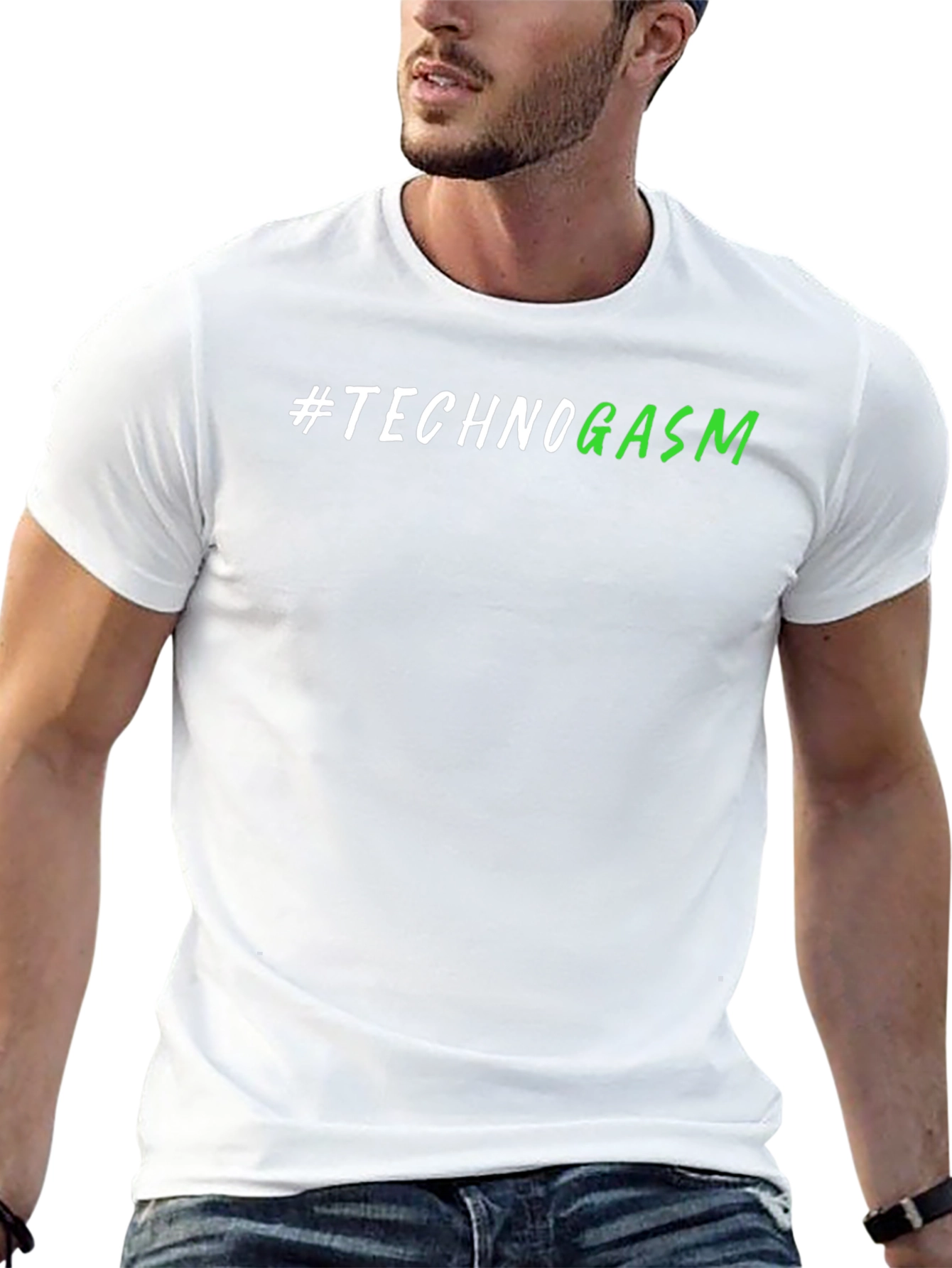 Technogasm Black T-Shirt - Modern Design