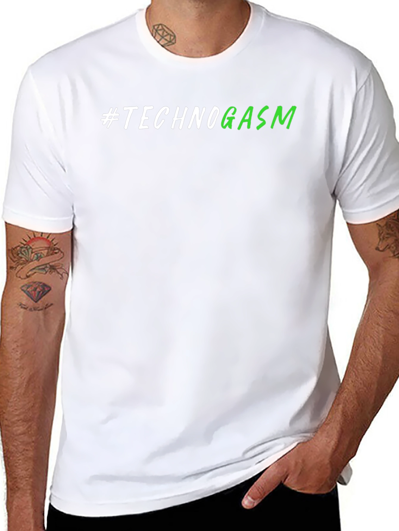 Technogasm Black T-Shirt - Modern Design