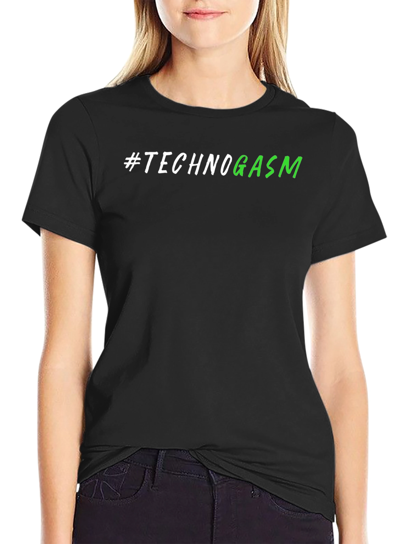 Technogasm Black T-Shirt - Modern Design