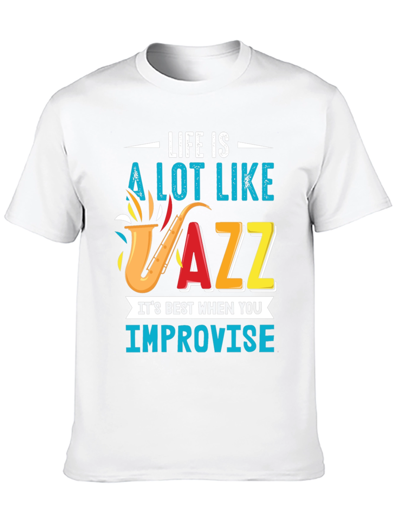 Life is Jazz Mens Black T-Shirt