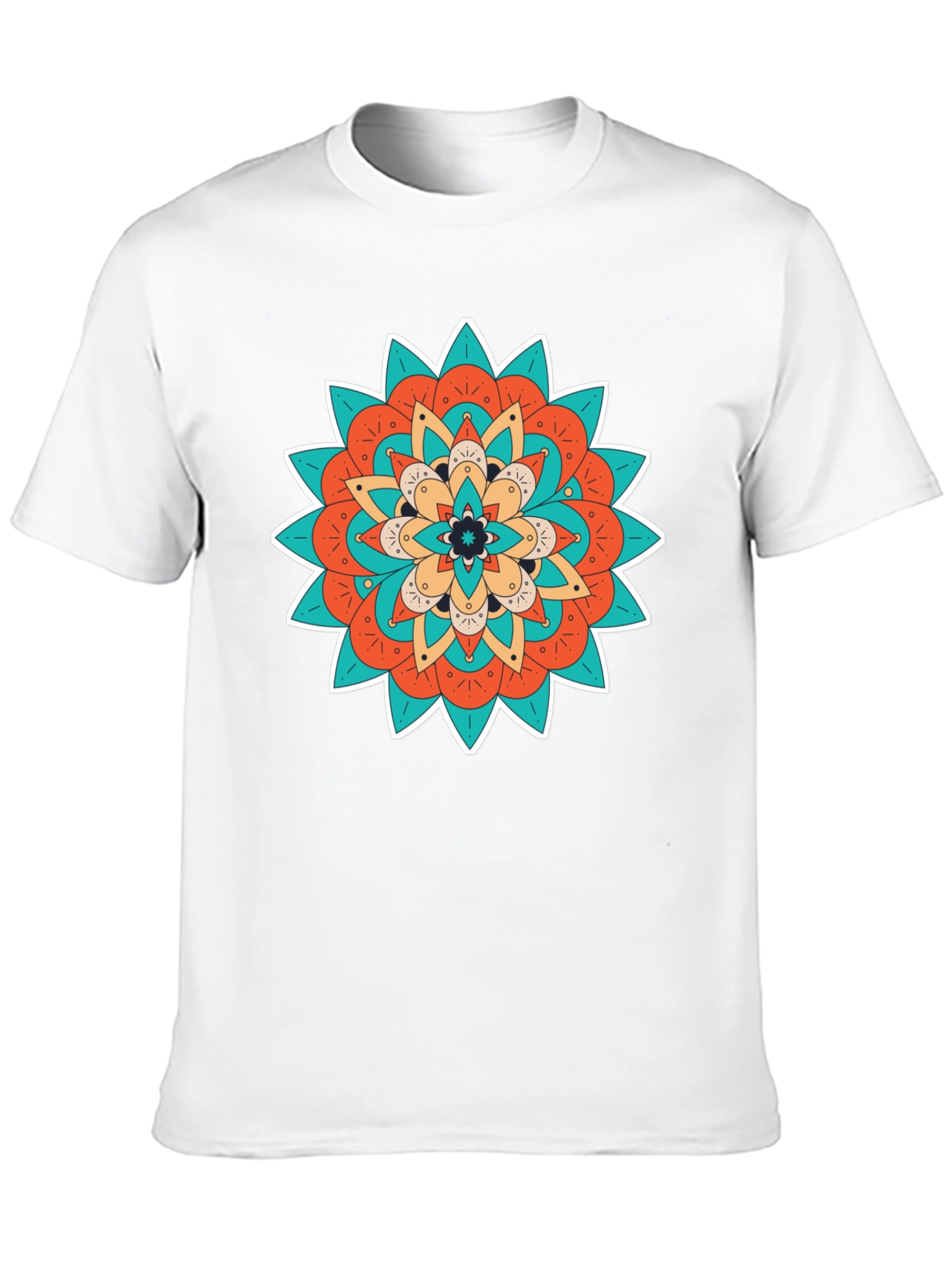 Boho Mandala Graphic Black T-Shirt