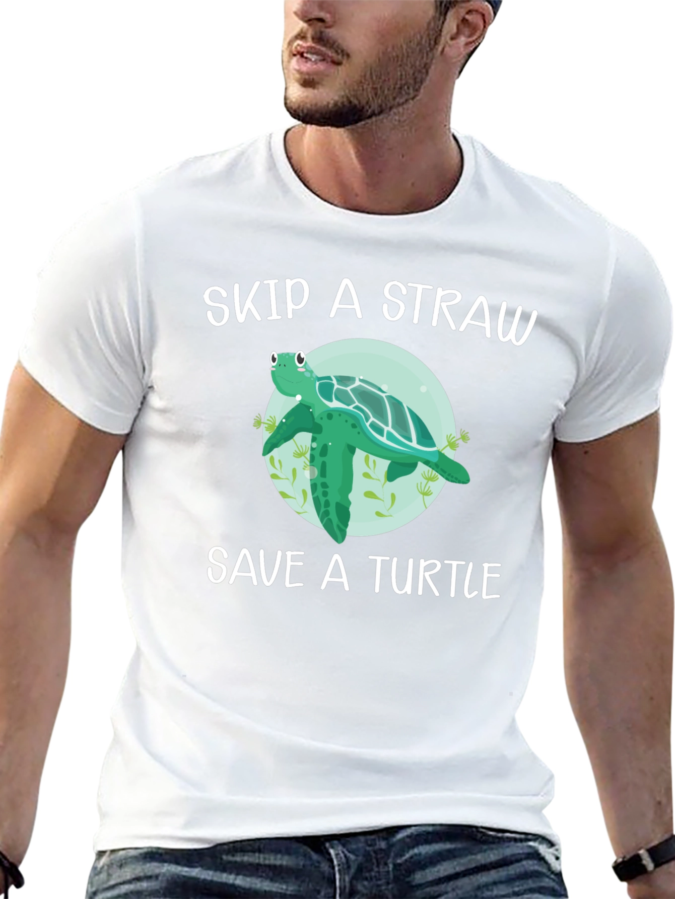 Skip a Straw Save a Turtle T-Shirt
