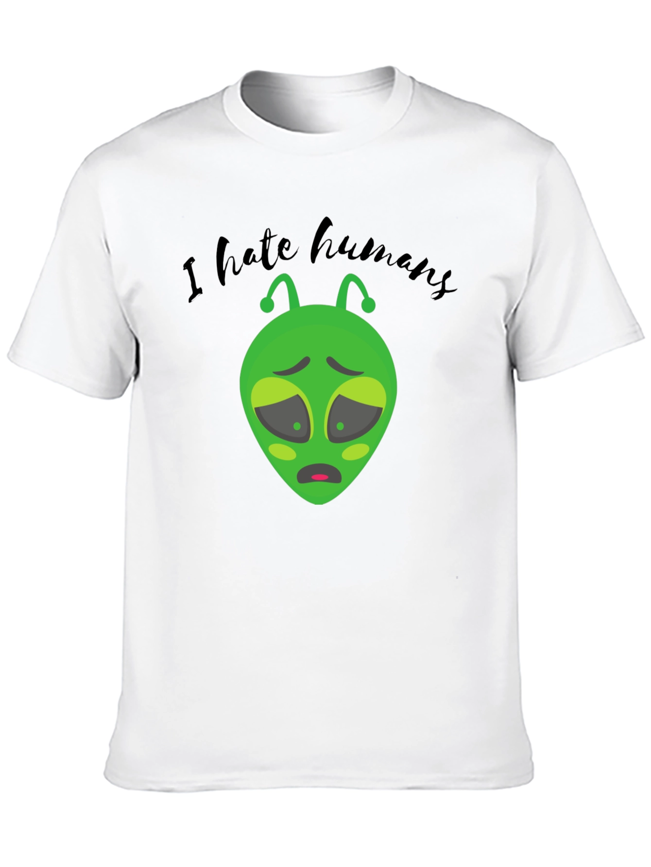 I Hate Humans Alien Graphic T-Shirt