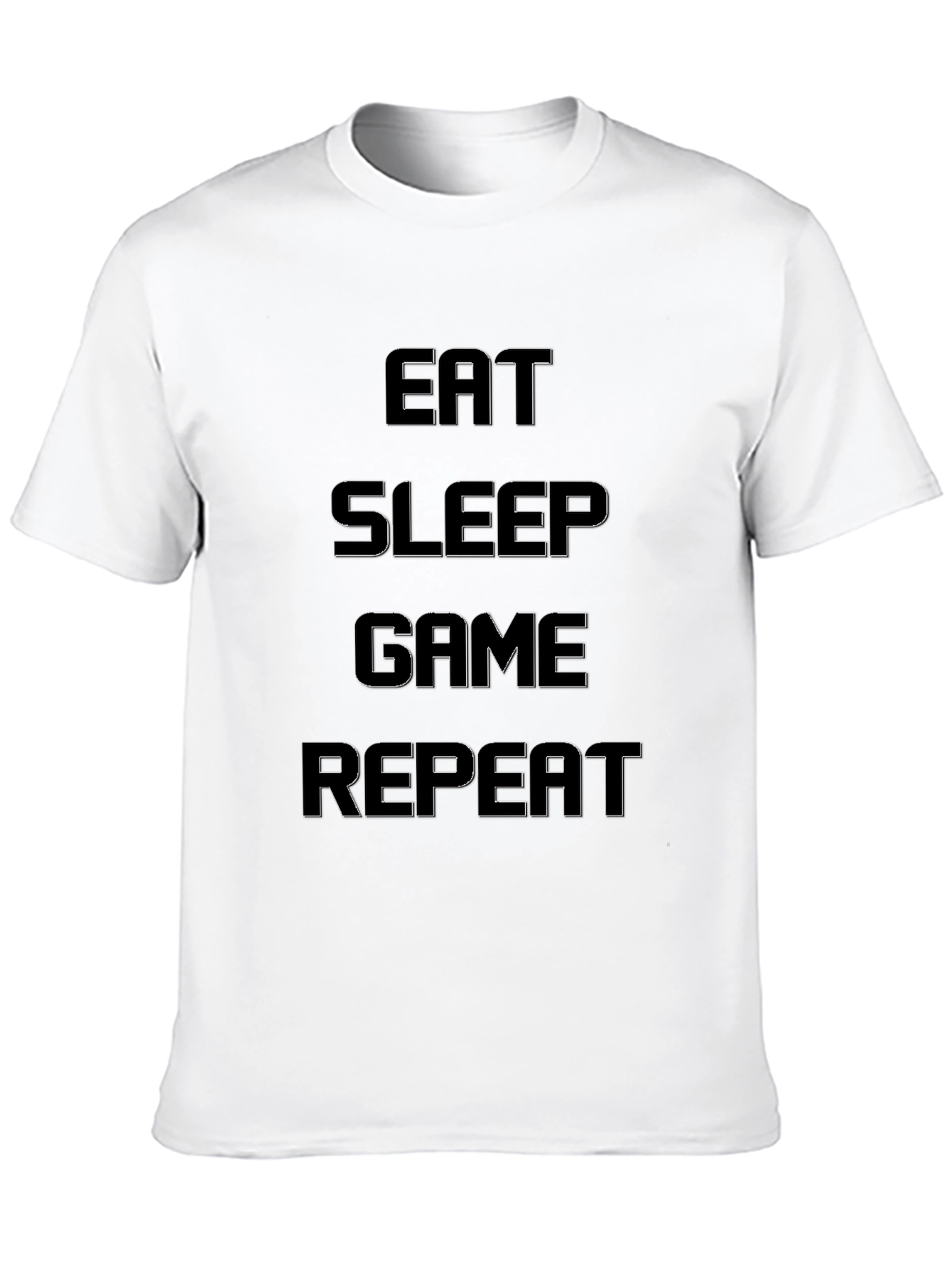 Eat Sleep Game Repeat Black T-Shirt