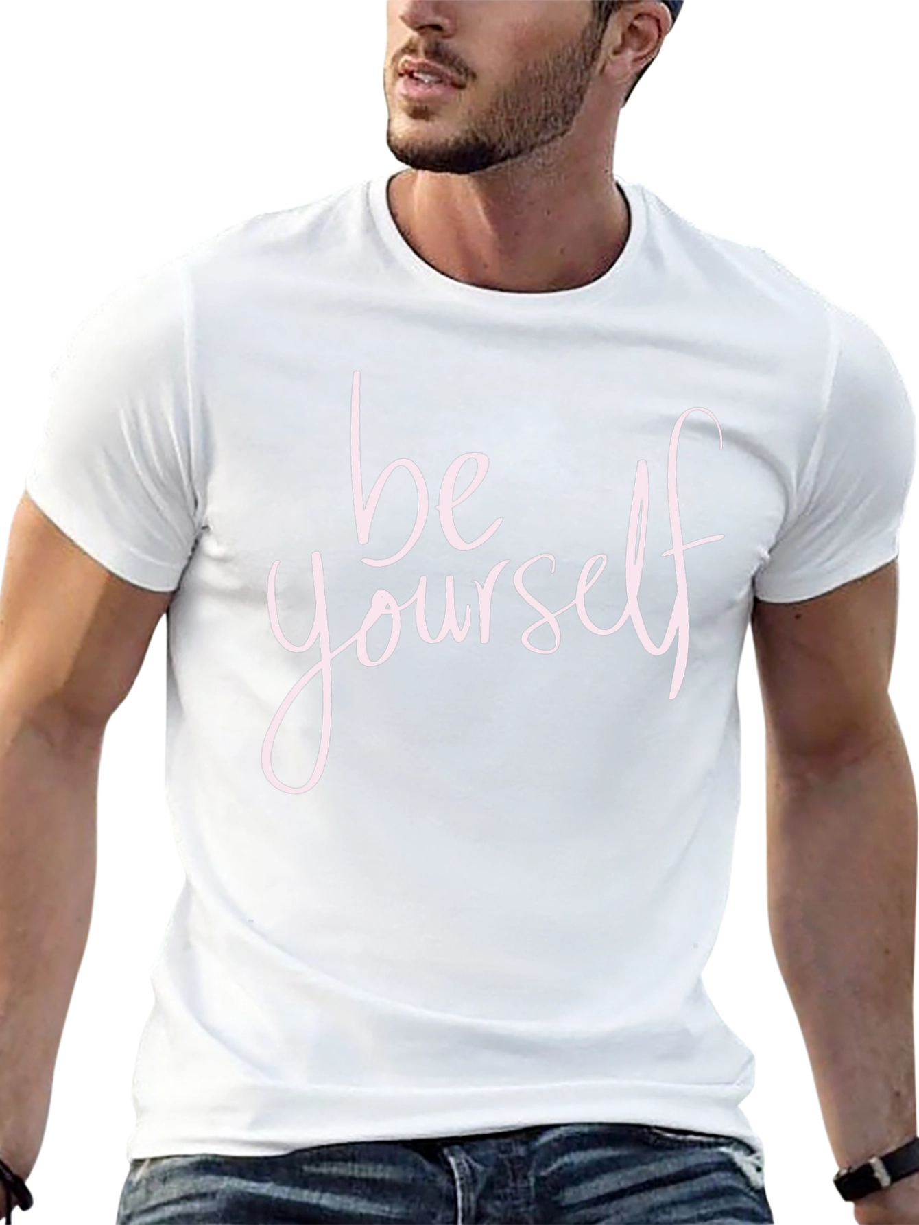 Be Yourself Black Crew Neck T-Shirt