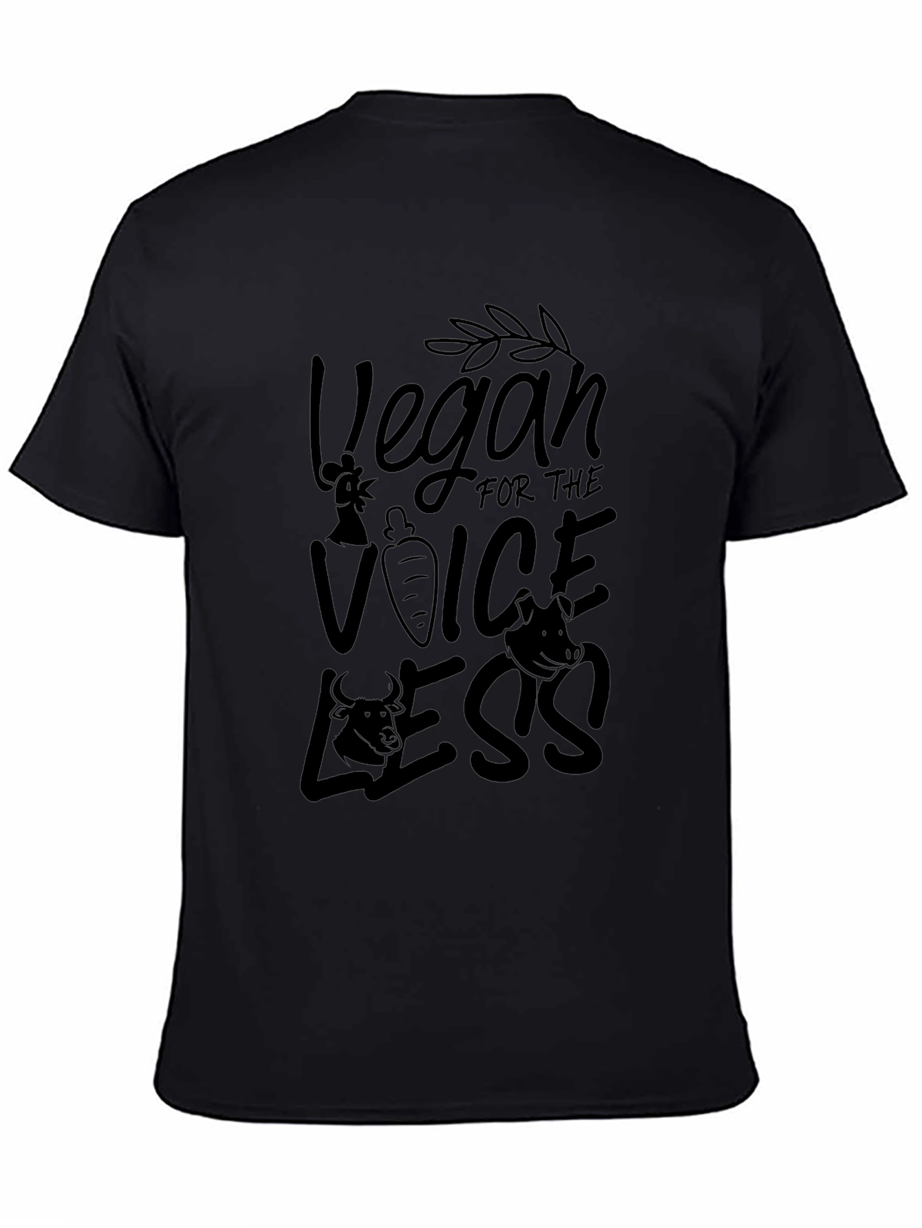 Vegan for the Voiceless Black T-Shirt