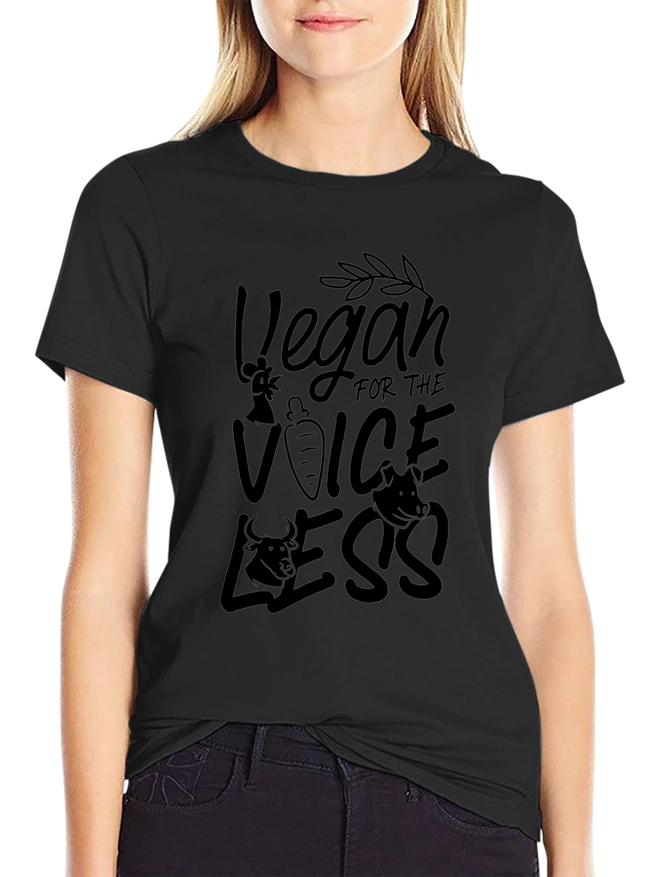 Vegan for the Voiceless Black T-Shirt