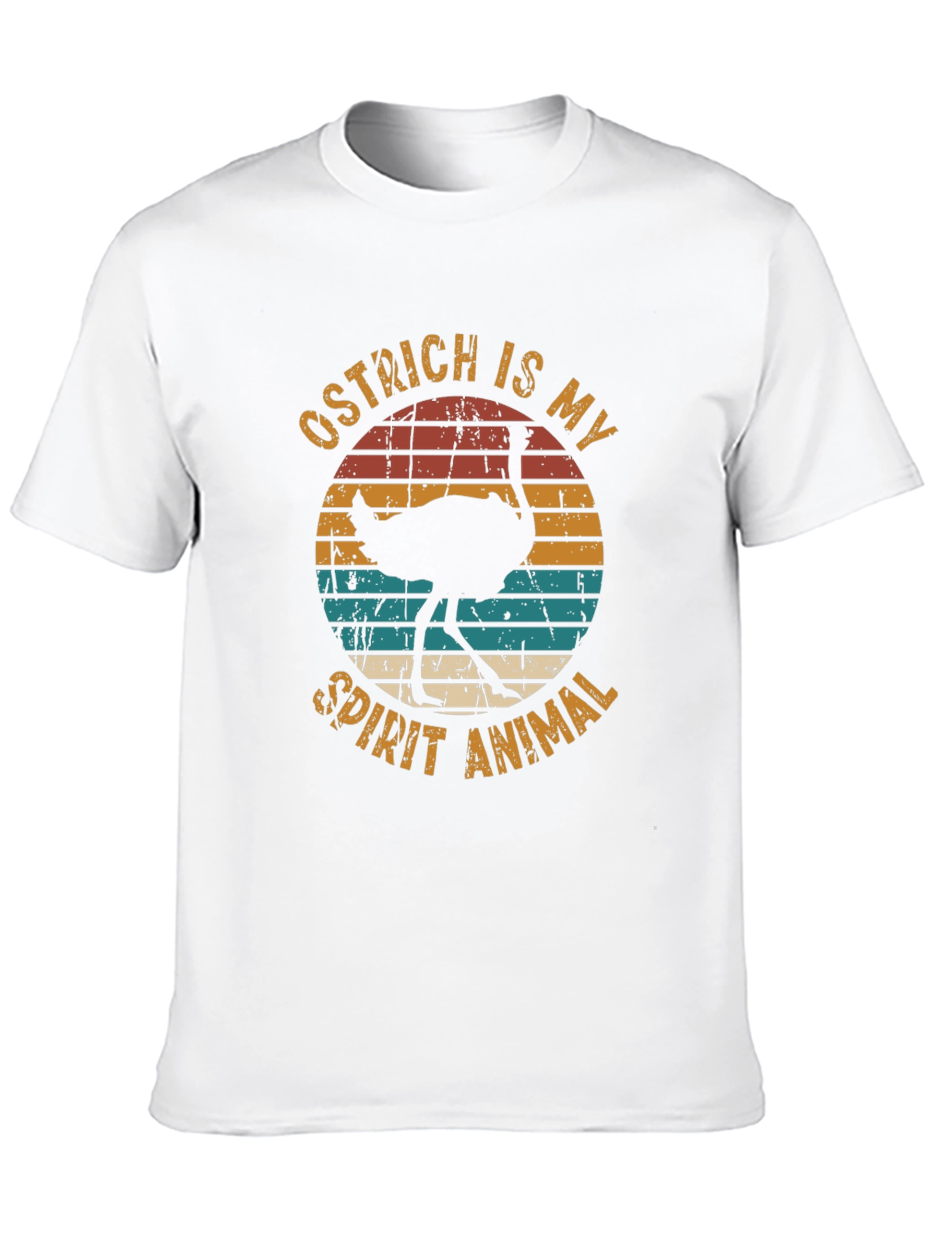 Ostrich Spirit Animal Retro Graphic T-Shirt