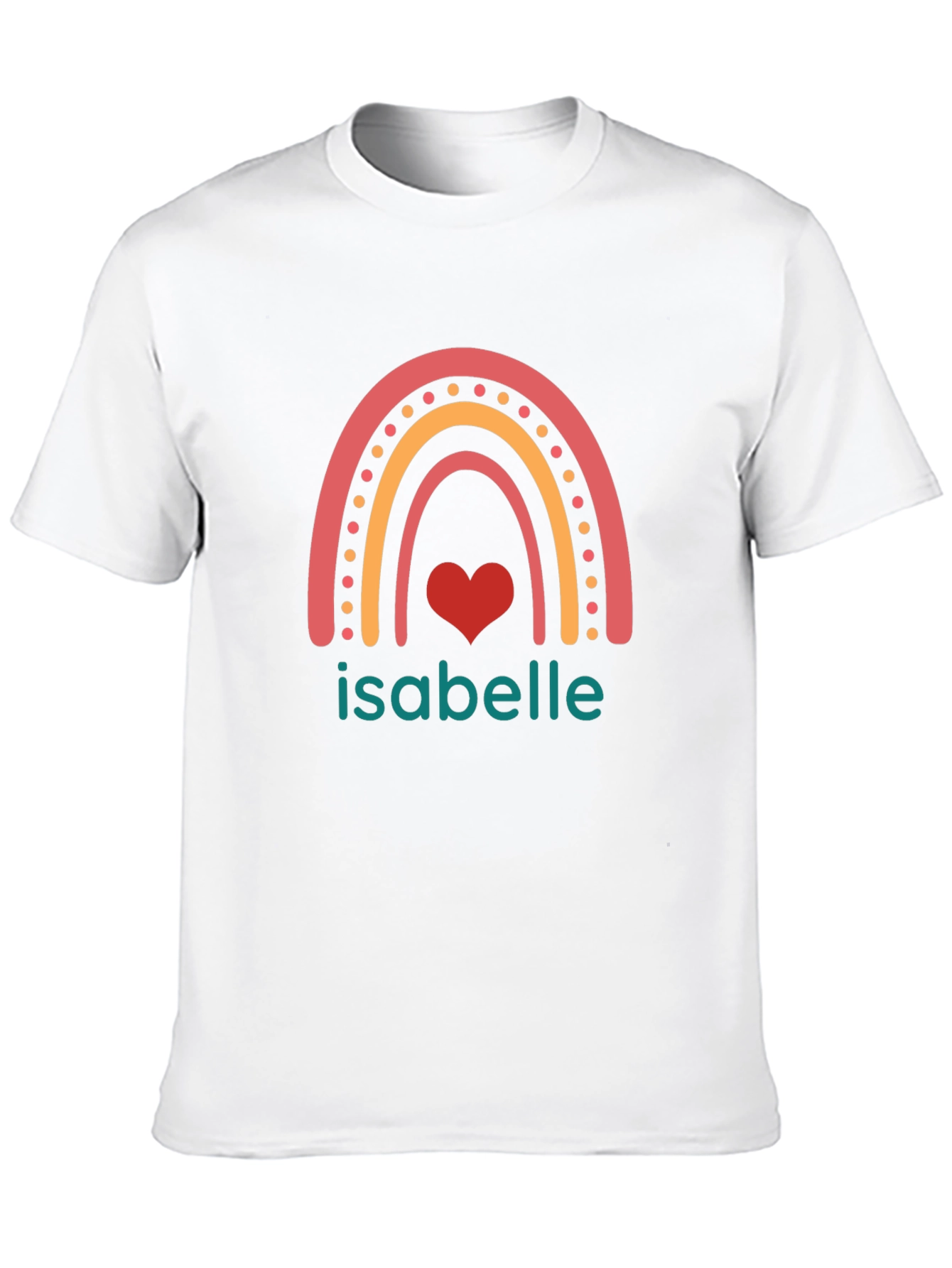 Isabelle Rainbow Heart Personalized T-Shirt