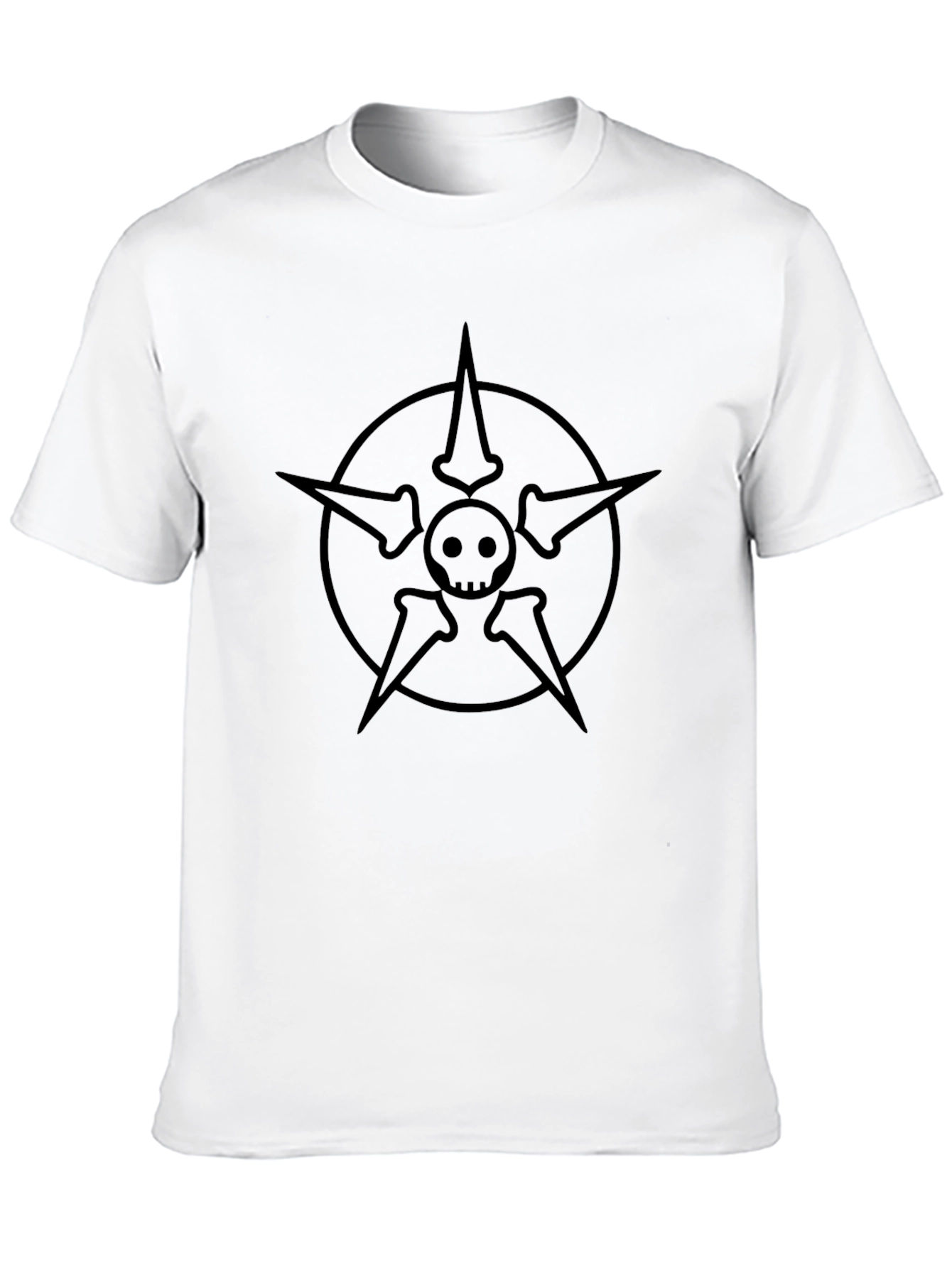 Skull Star Graphic Tee - Mens Black T-Shirt