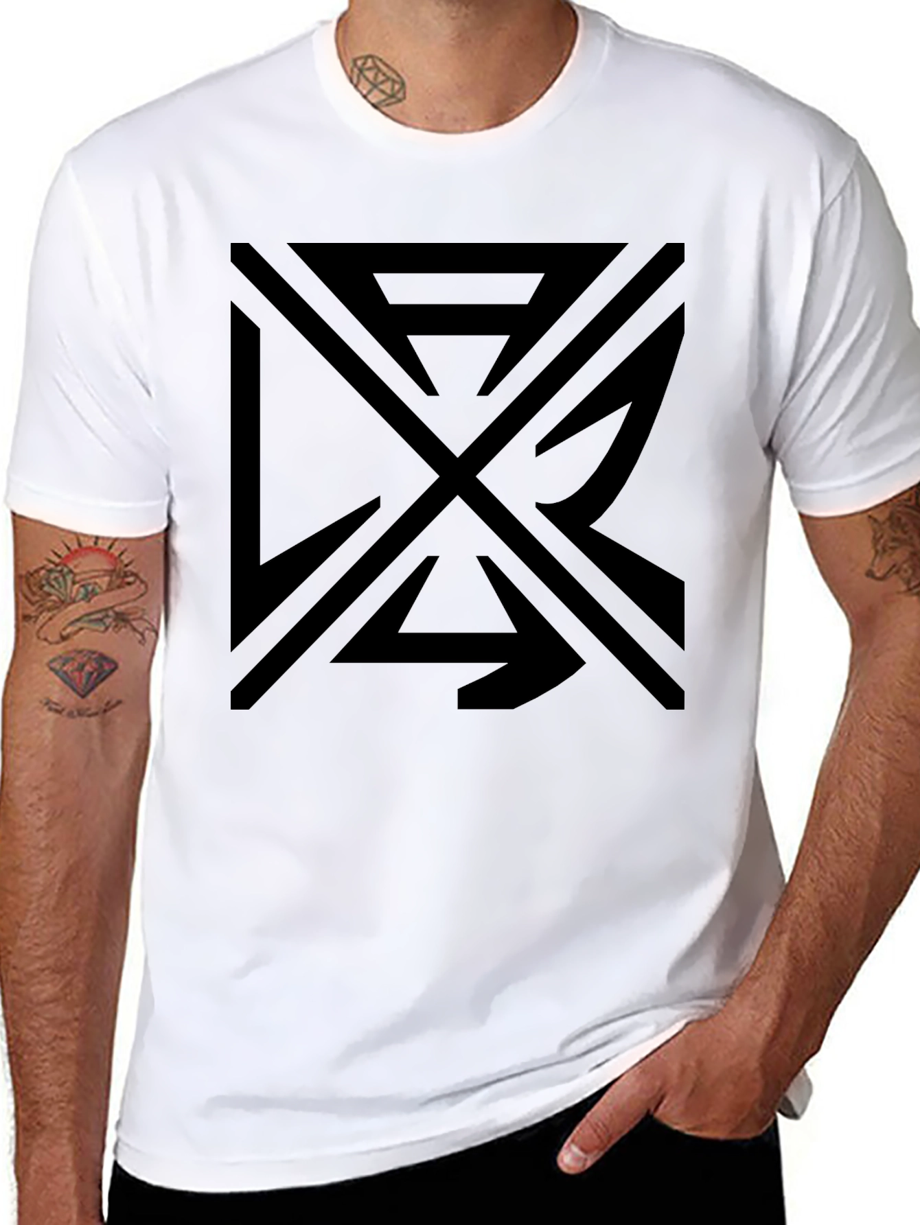 Abstract Graphic Black T-Shirt - Modern Casual Wear