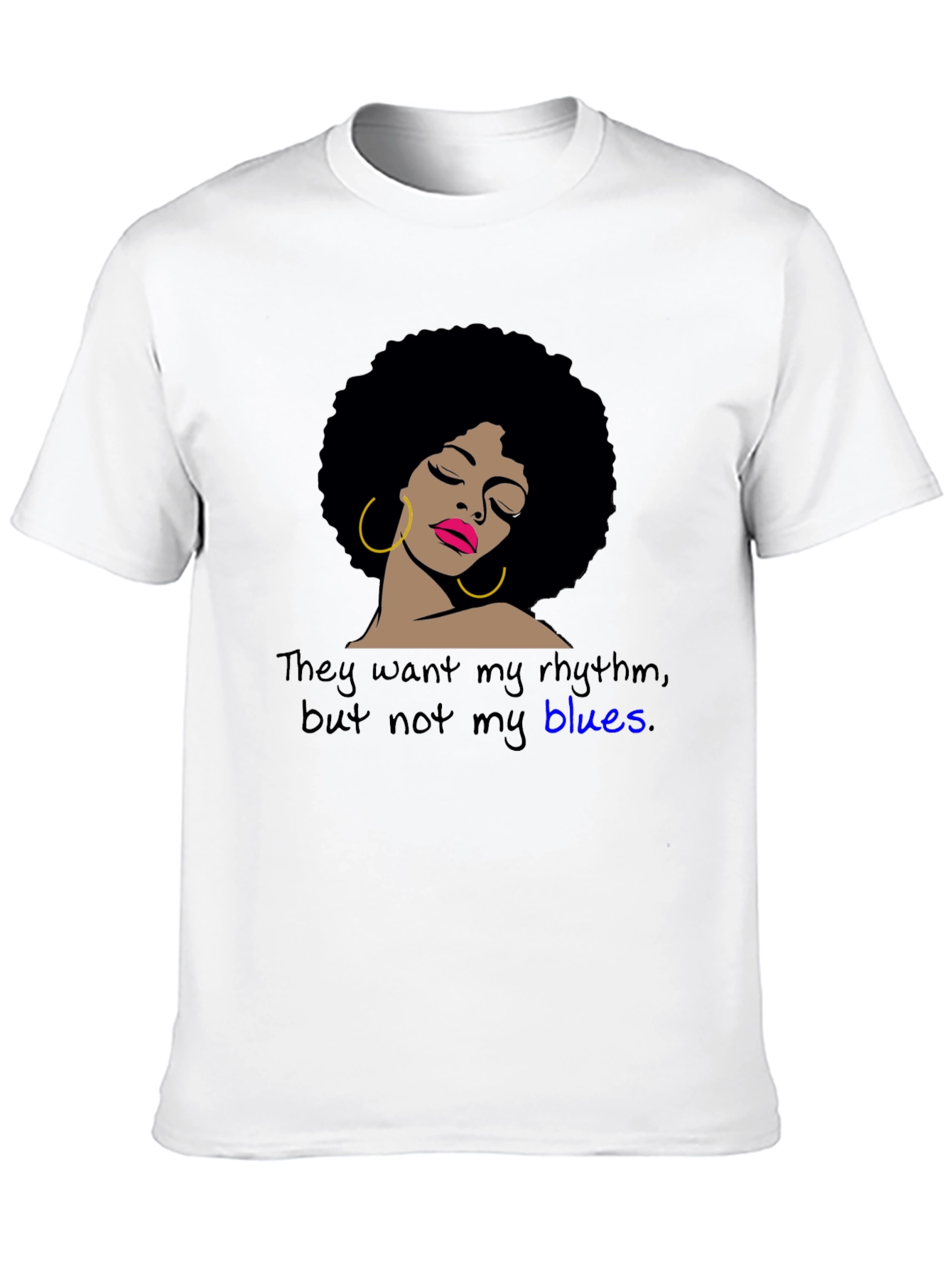 Rhythm & Blues Tee - Afro Woman Graphic T-Shirt