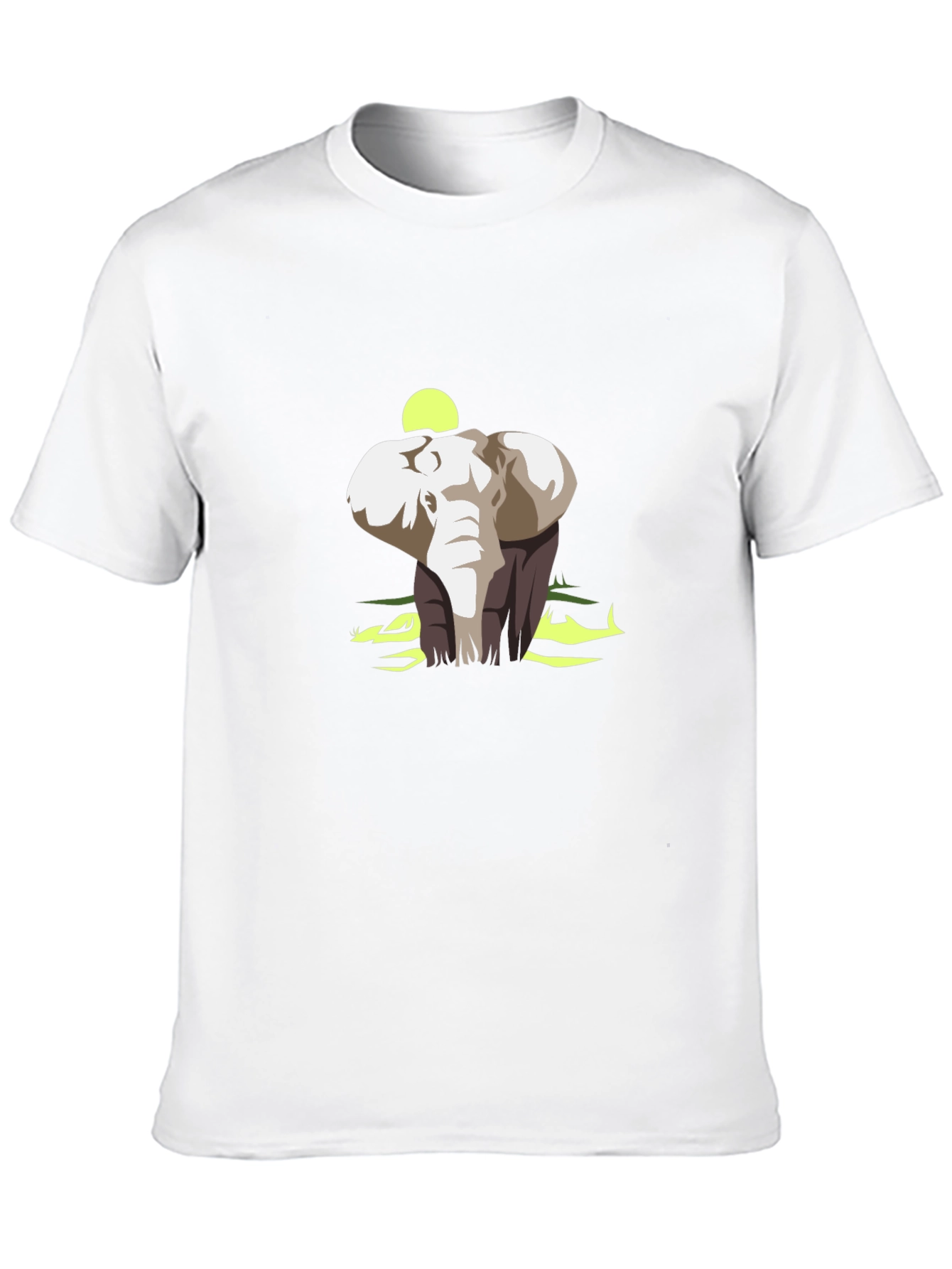 Elephant Graphic Print Black Cotton T-Shirt