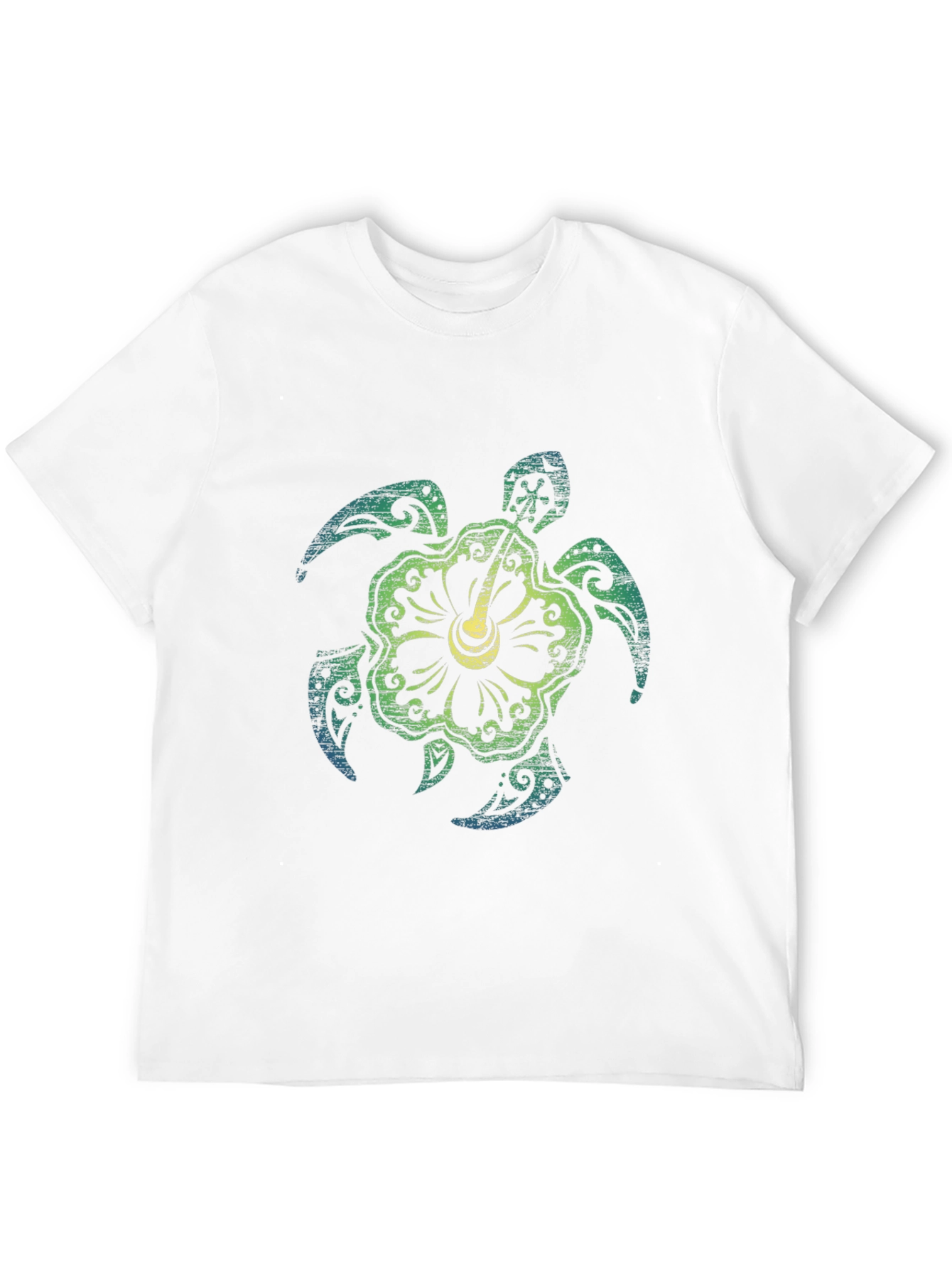 Turtle Hibiscus Graphic Tee - Black