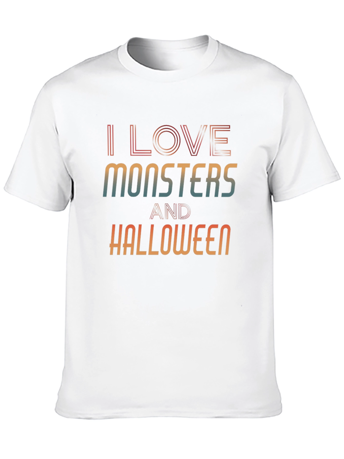 I Love Monsters and Halloween Graphic Tee