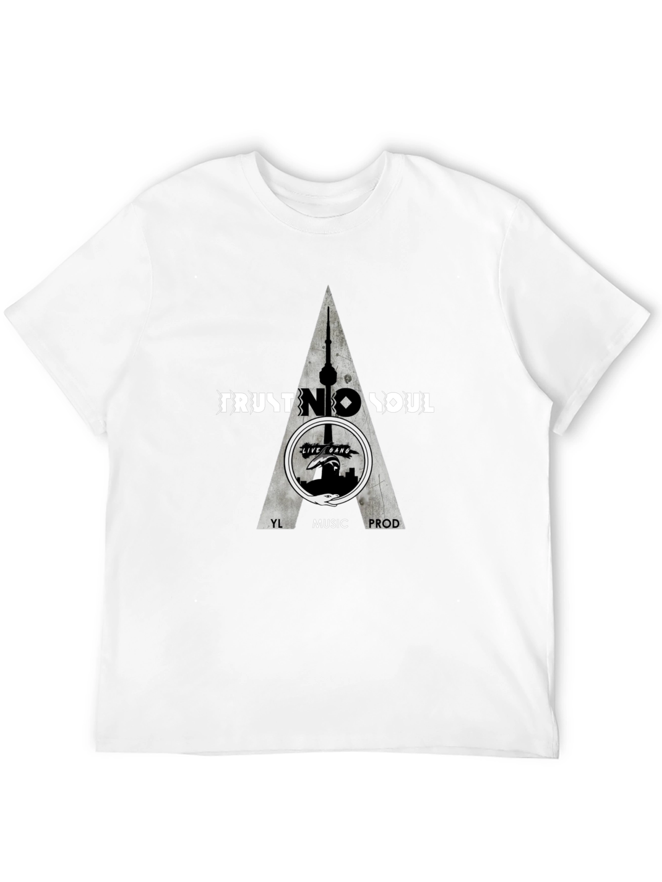 Trust No Soul Graphic Print Black T-Shirt
