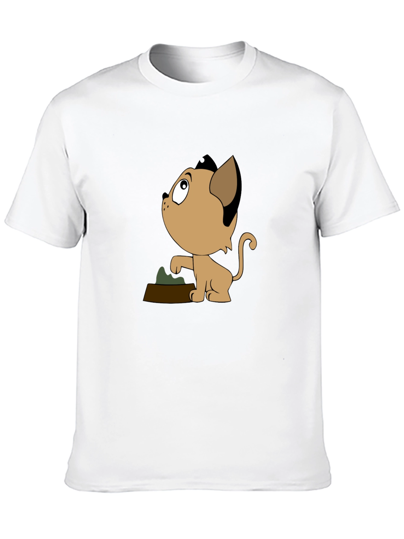 Cartoon Cat T-Shirt - Black Unique Design