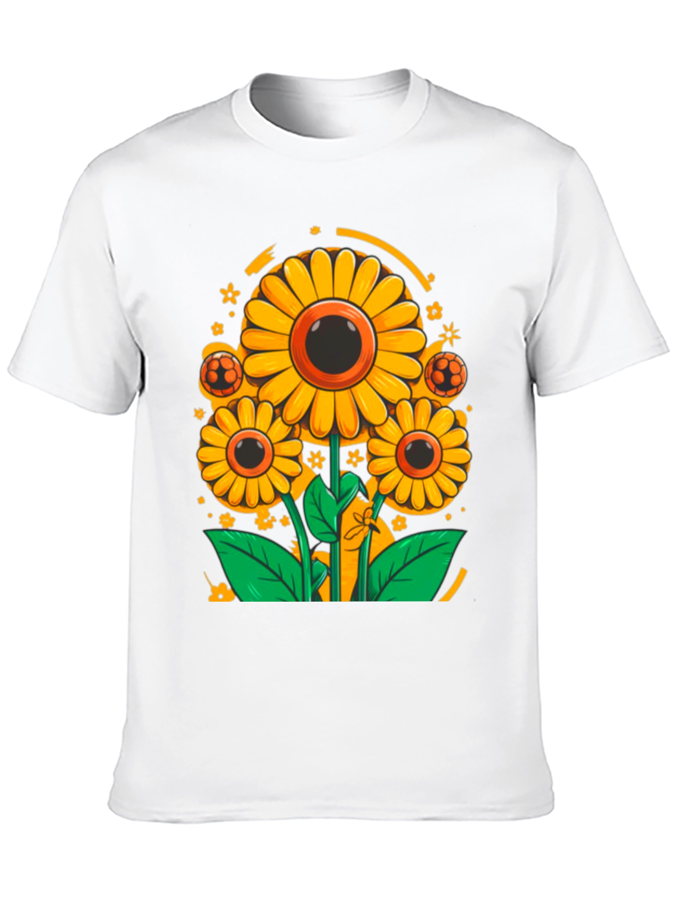 Sunflower Soccer Graphic Tee - Black Cotton Shirt
